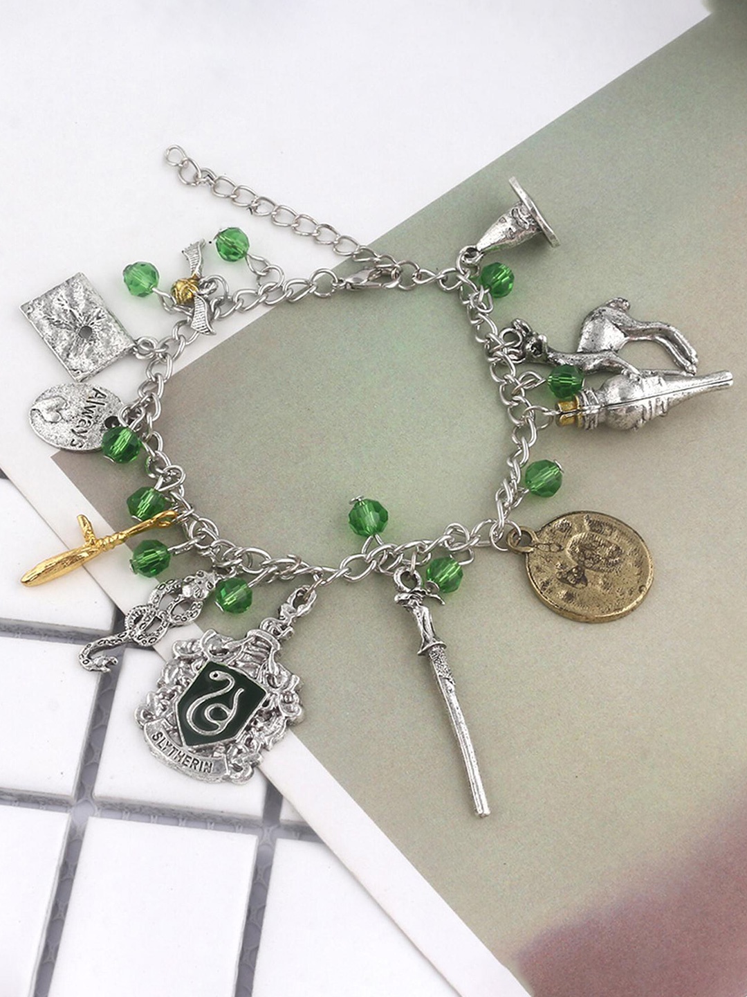 

Lyla Beaded Charm Bracelet, Silver