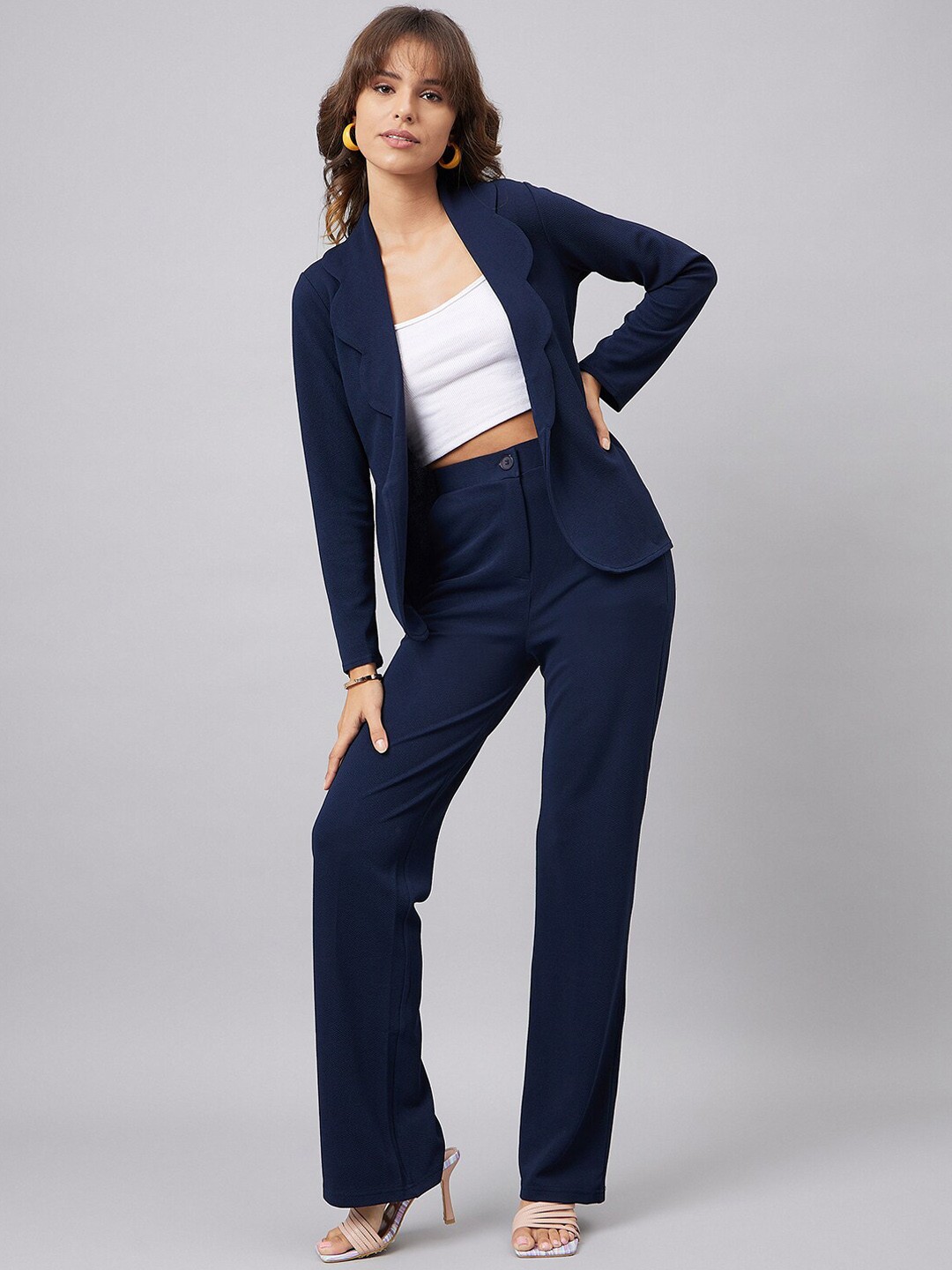 

Chemistry Scalping Blazer & Flared Trousers, Navy blue