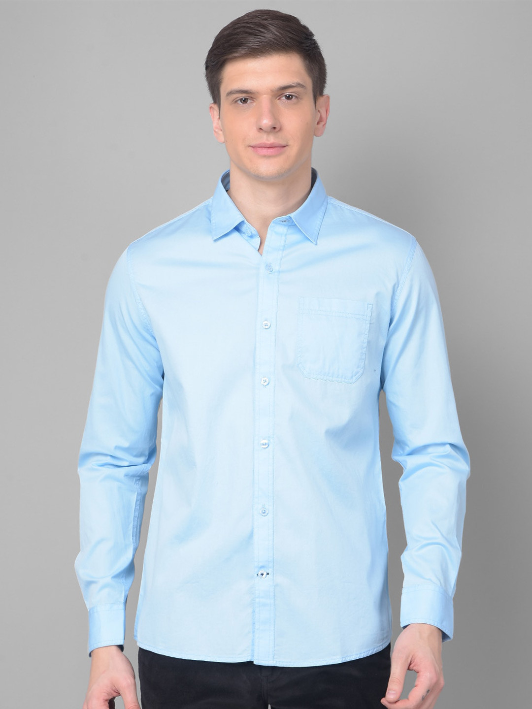 

Canary London Men Blue Smart Slim Fit Opaque Casual Shirt