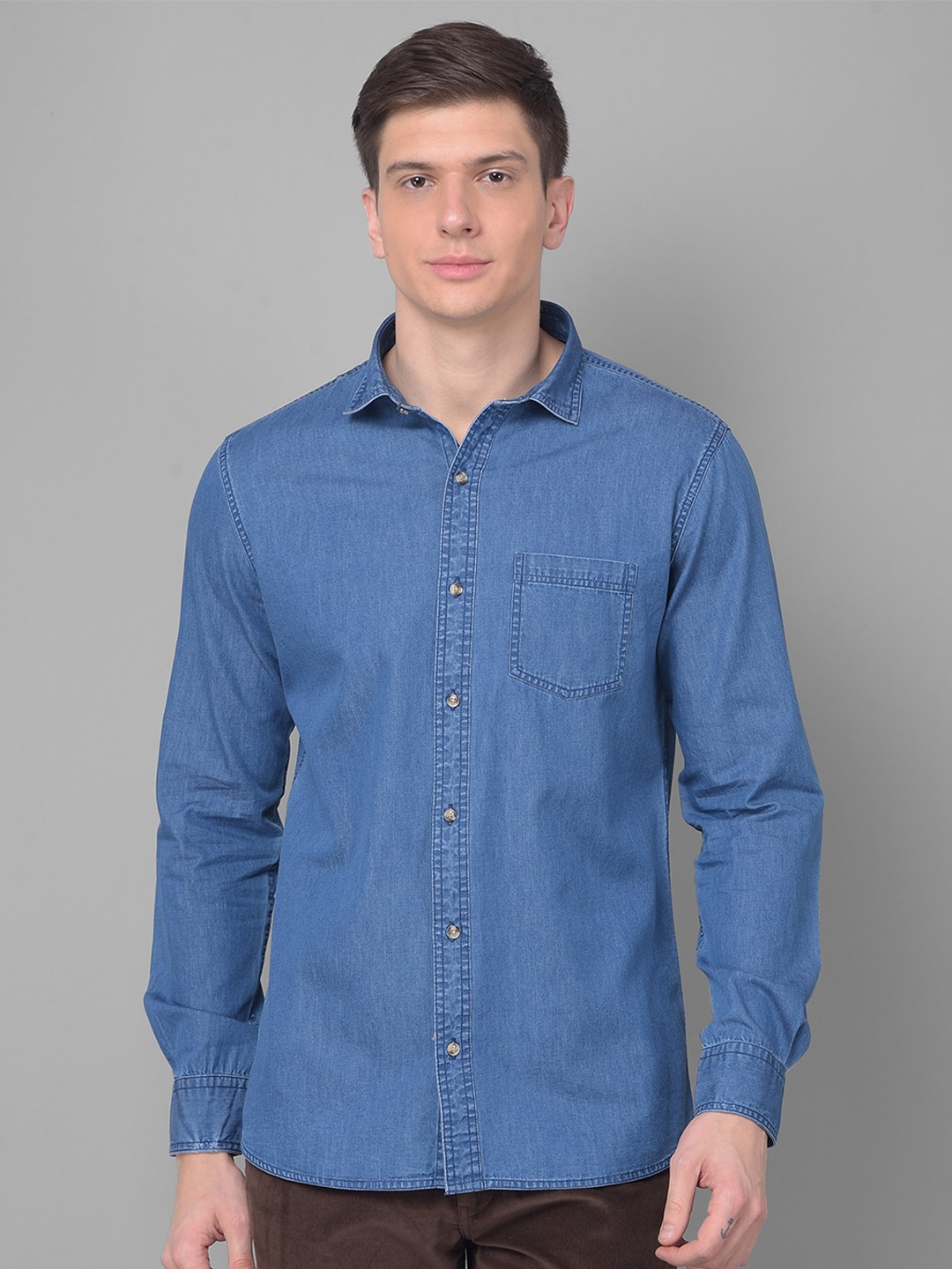

Canary London Men Blue Smart Slim Fit Opaque Casual Shirt
