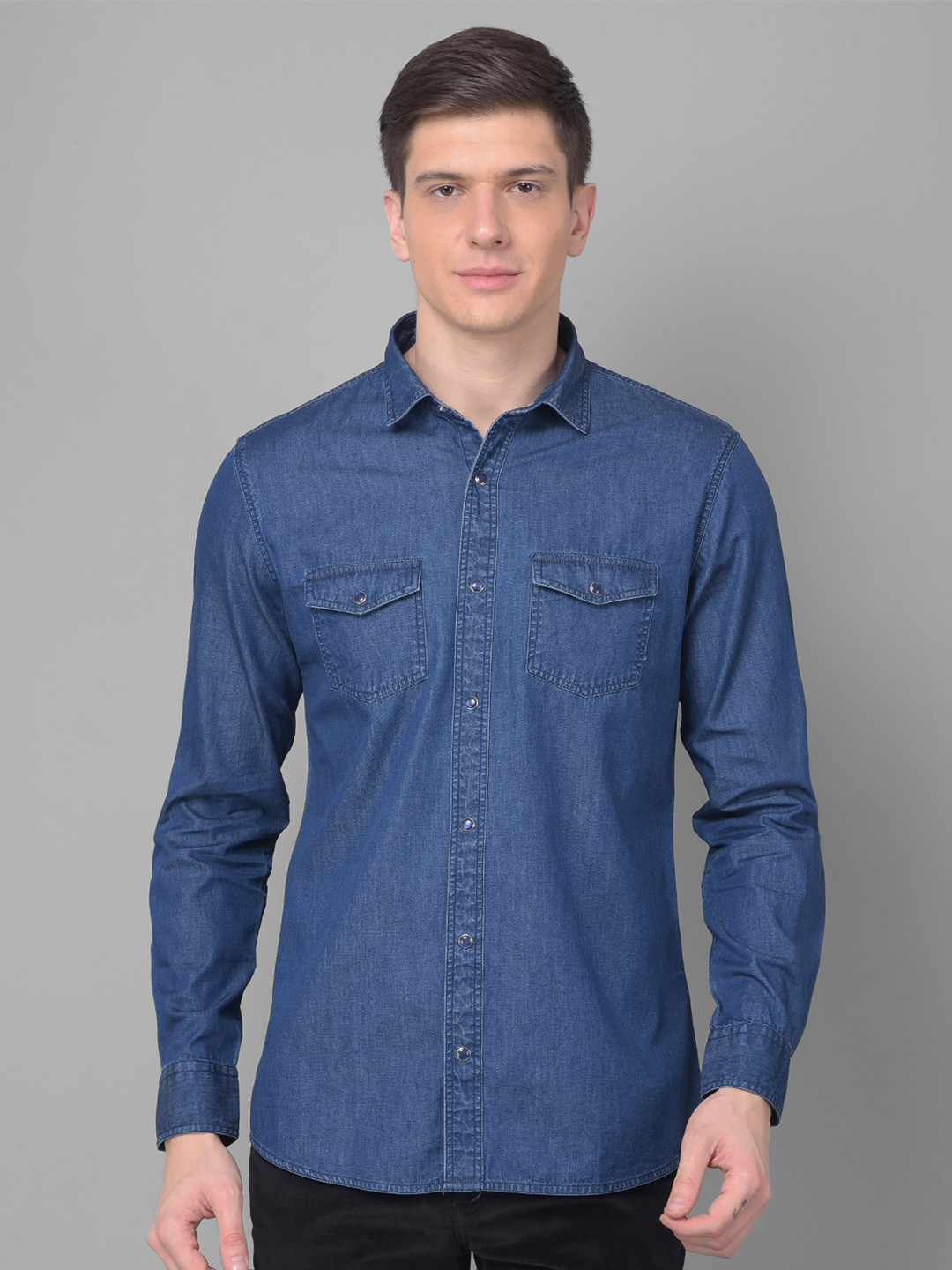 

Canary London Men Blue Smart Slim Fit Opaque Casual Shirt