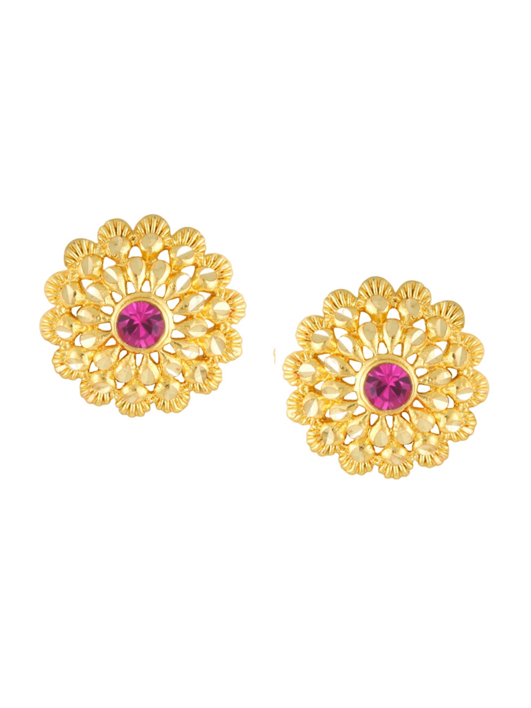 

Vighnaharta Gold-Toned Floral Studs Earrings
