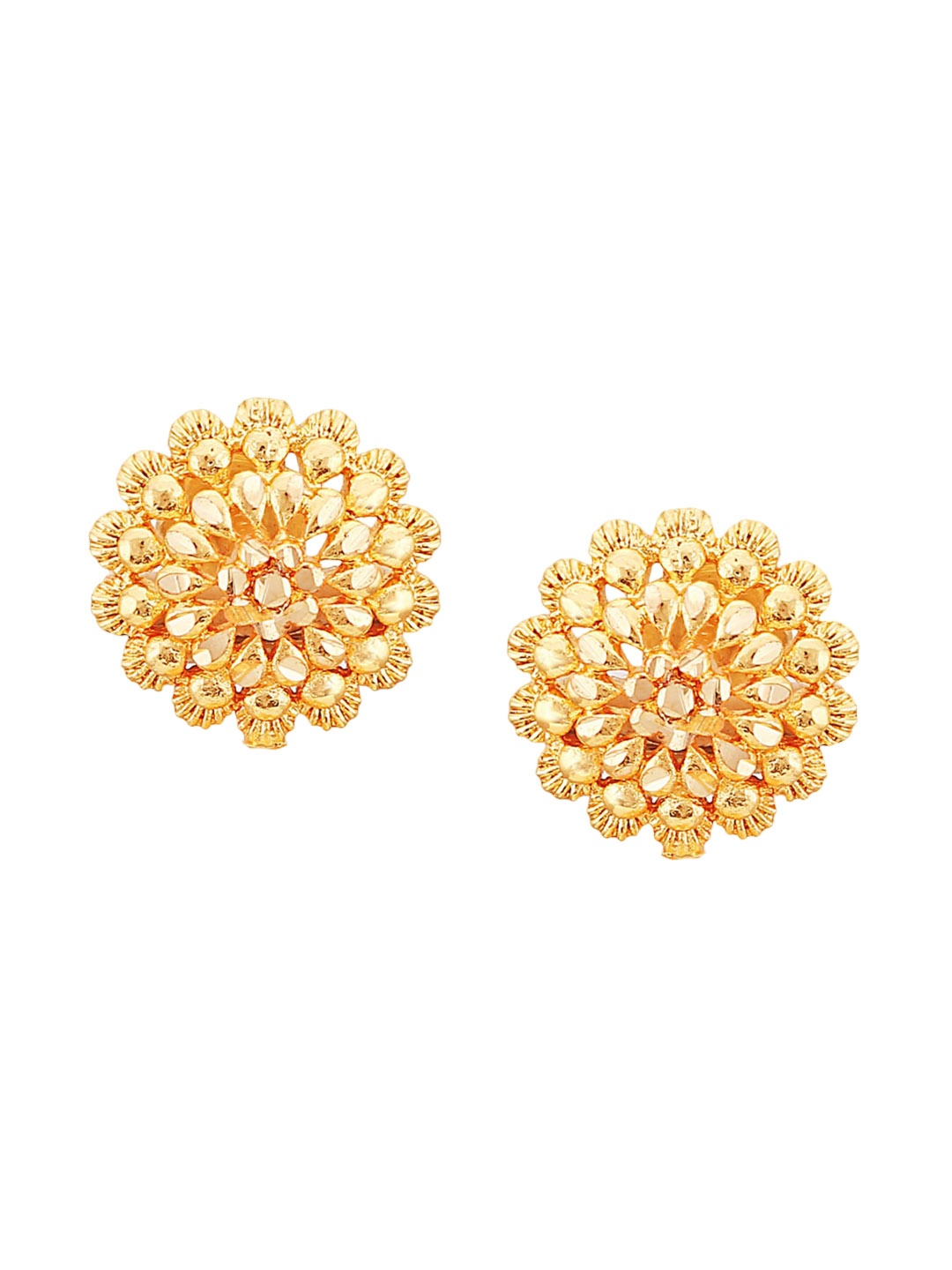 

Vighnaharta Gold-Toned Floral Studs Earrings