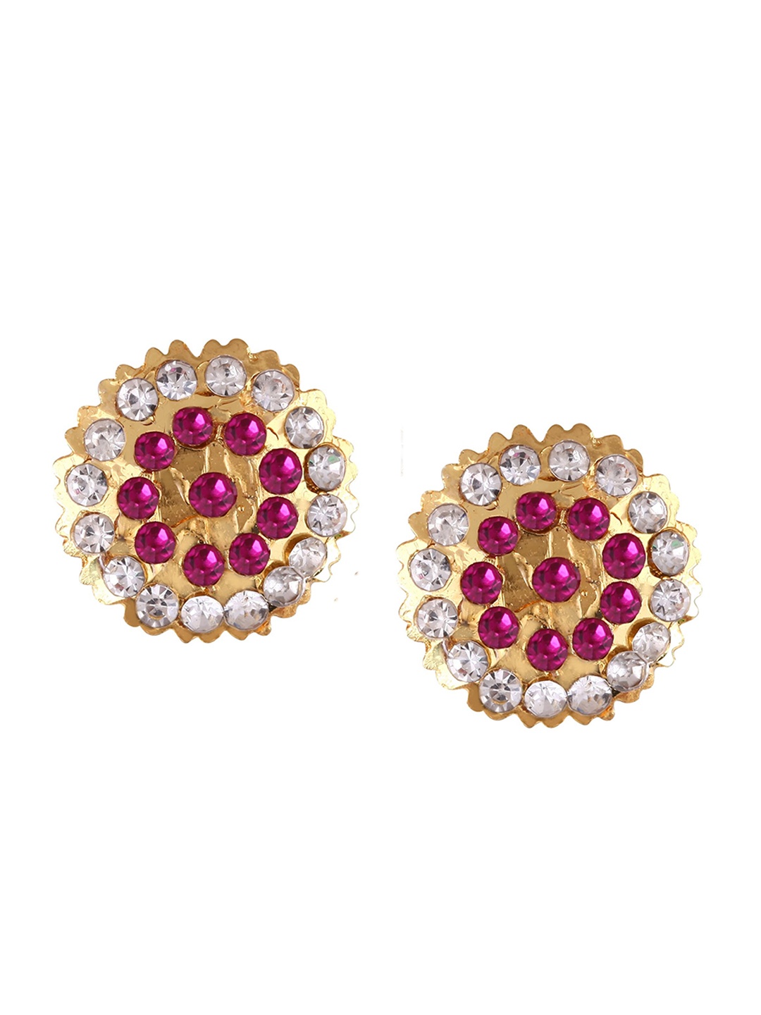 

Vighnaharta Gold-Toned Floral Studs Earrings