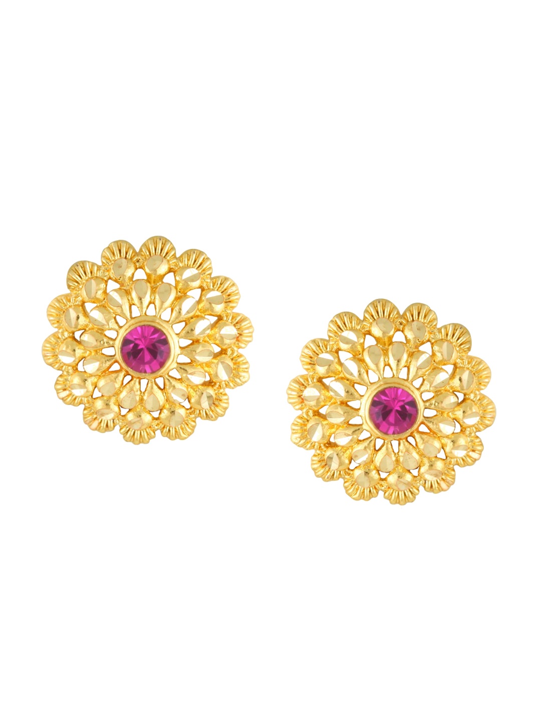 

Vighnaharta Gold-Toned Floral Studs Earrings