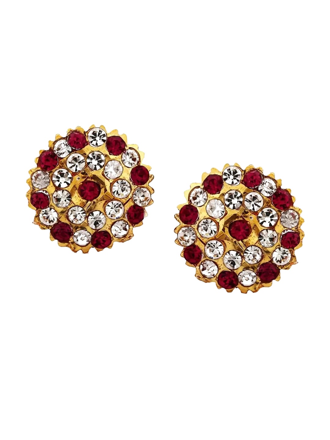 

Vighnaharta Gold-Toned Floral Studs Earrings