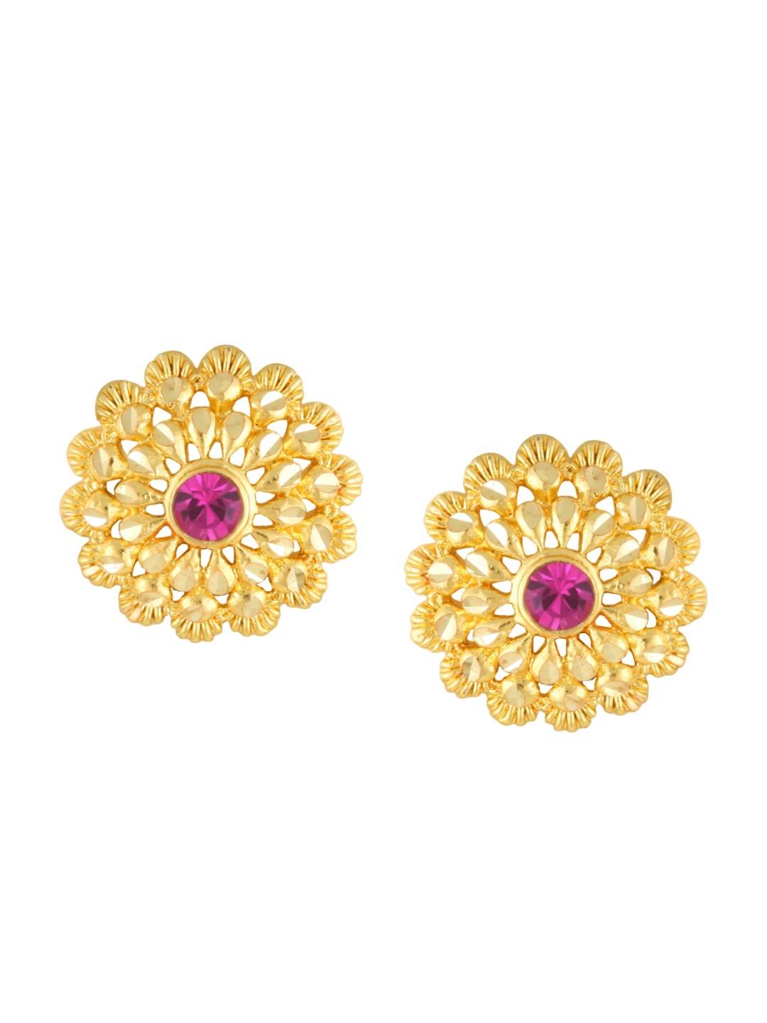 

Vighnaharta Gold-Toned Floral Studs Earrings