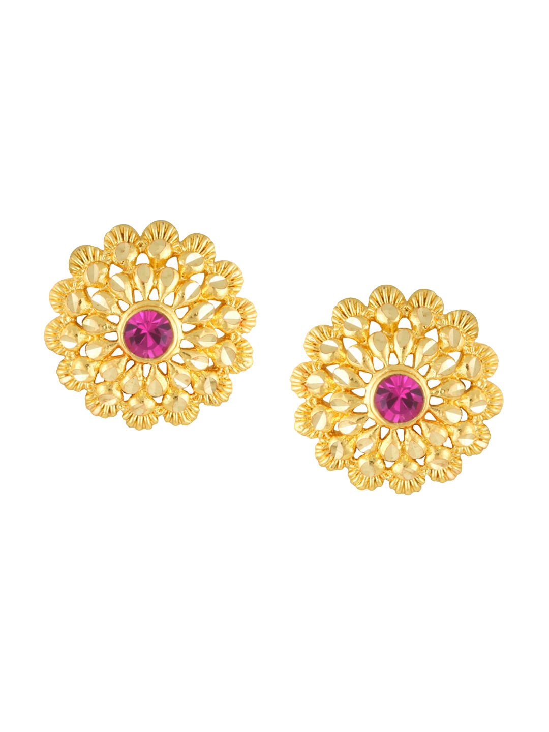 

Vighnaharta Gold-Toned Floral Studs Earrings