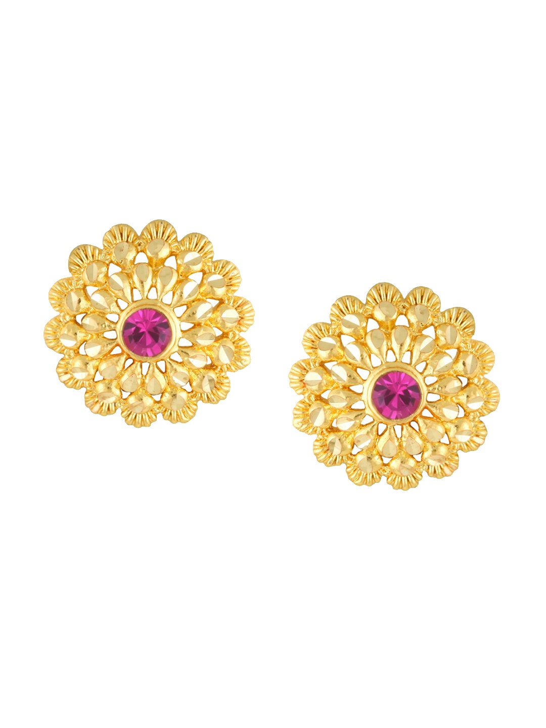 

Vighnaharta Gold-Toned Floral Studs Earrings