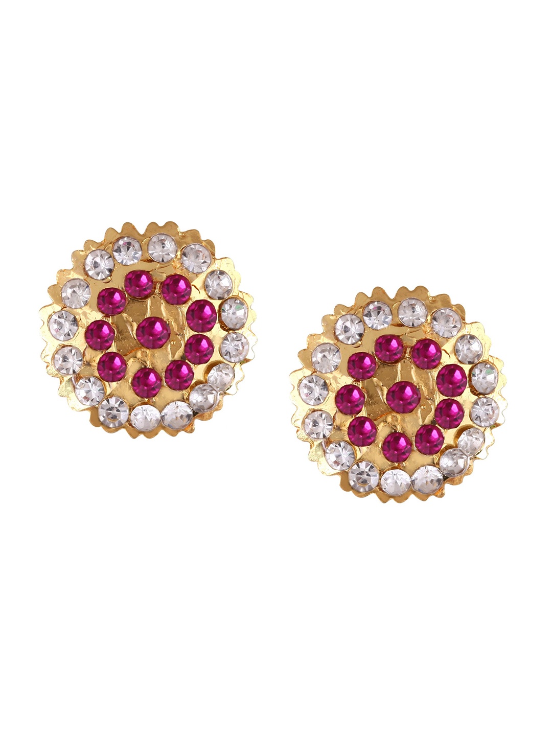 

Vighnaharta Gold-Toned Floral Studs Earrings