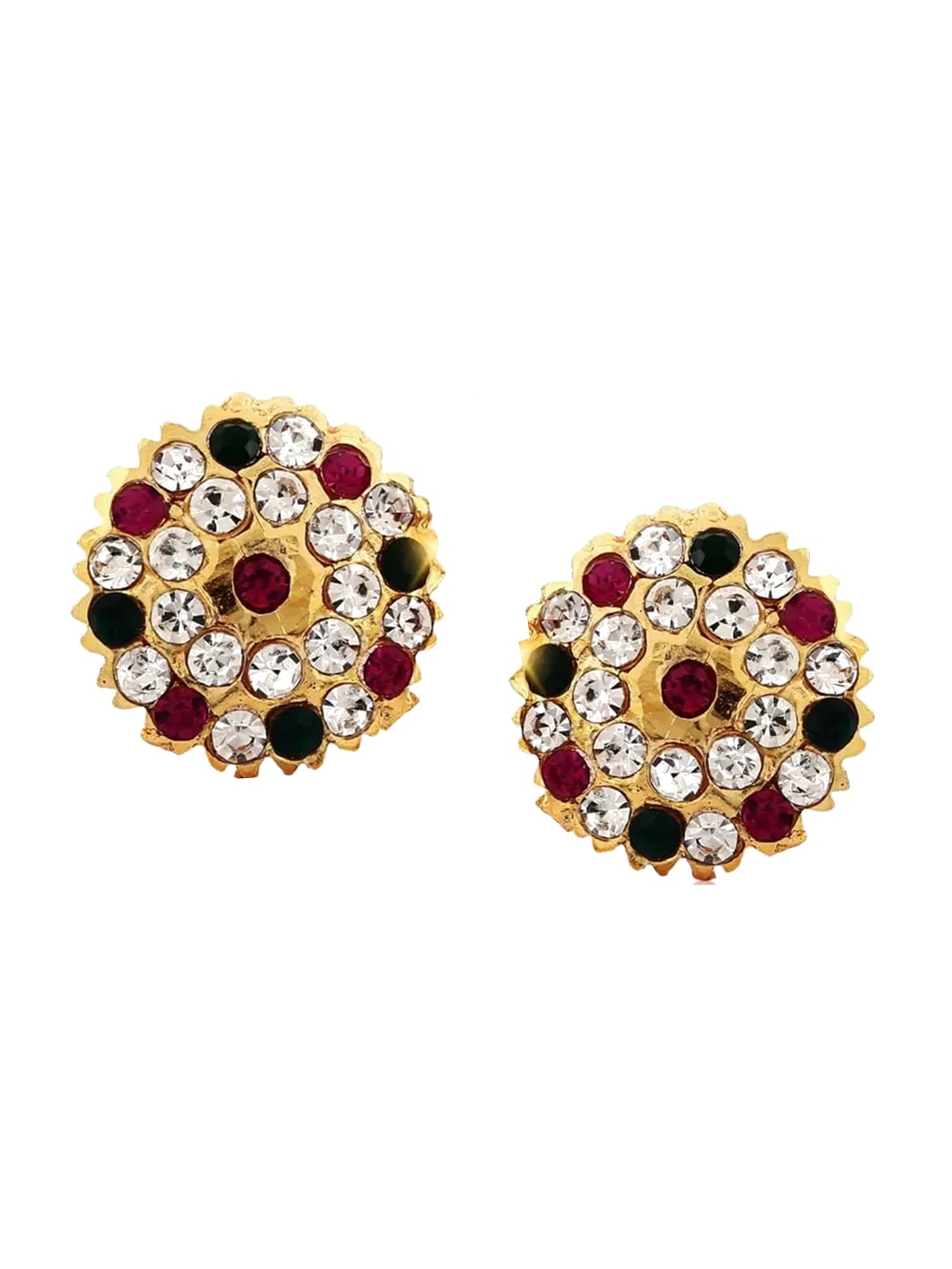 

Vighnaharta Gold-Toned Floral Studs Earrings