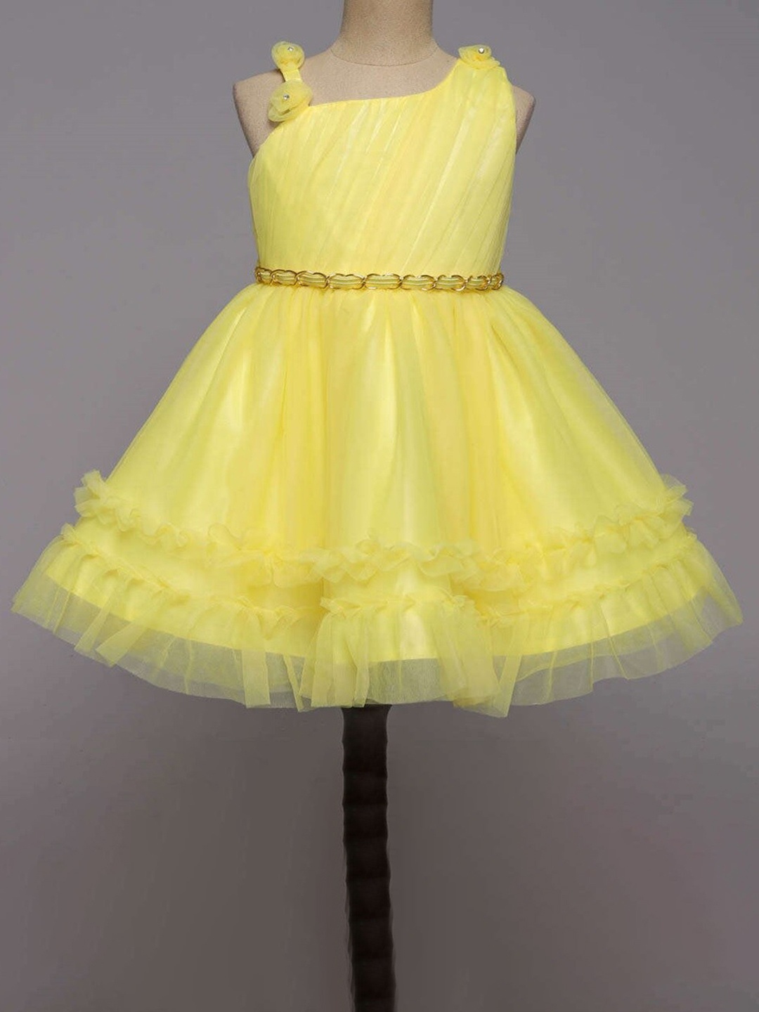 

The Magic Wand Yellow Fit & Flare Dress