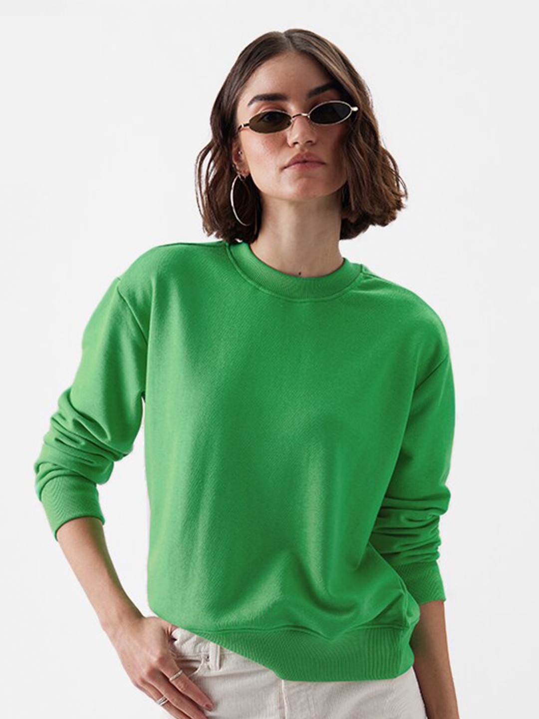 

The Souled Store Women Green Sweatshirt