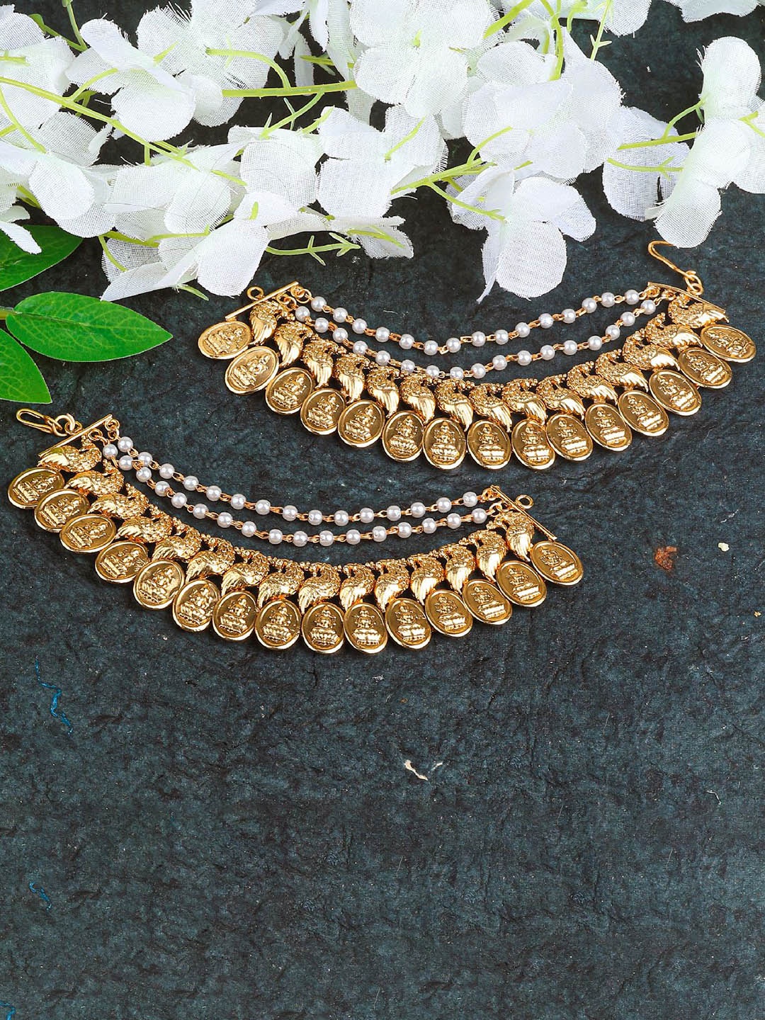 

GRIIHAM Gold-Toned Contemporary Drop Earrings