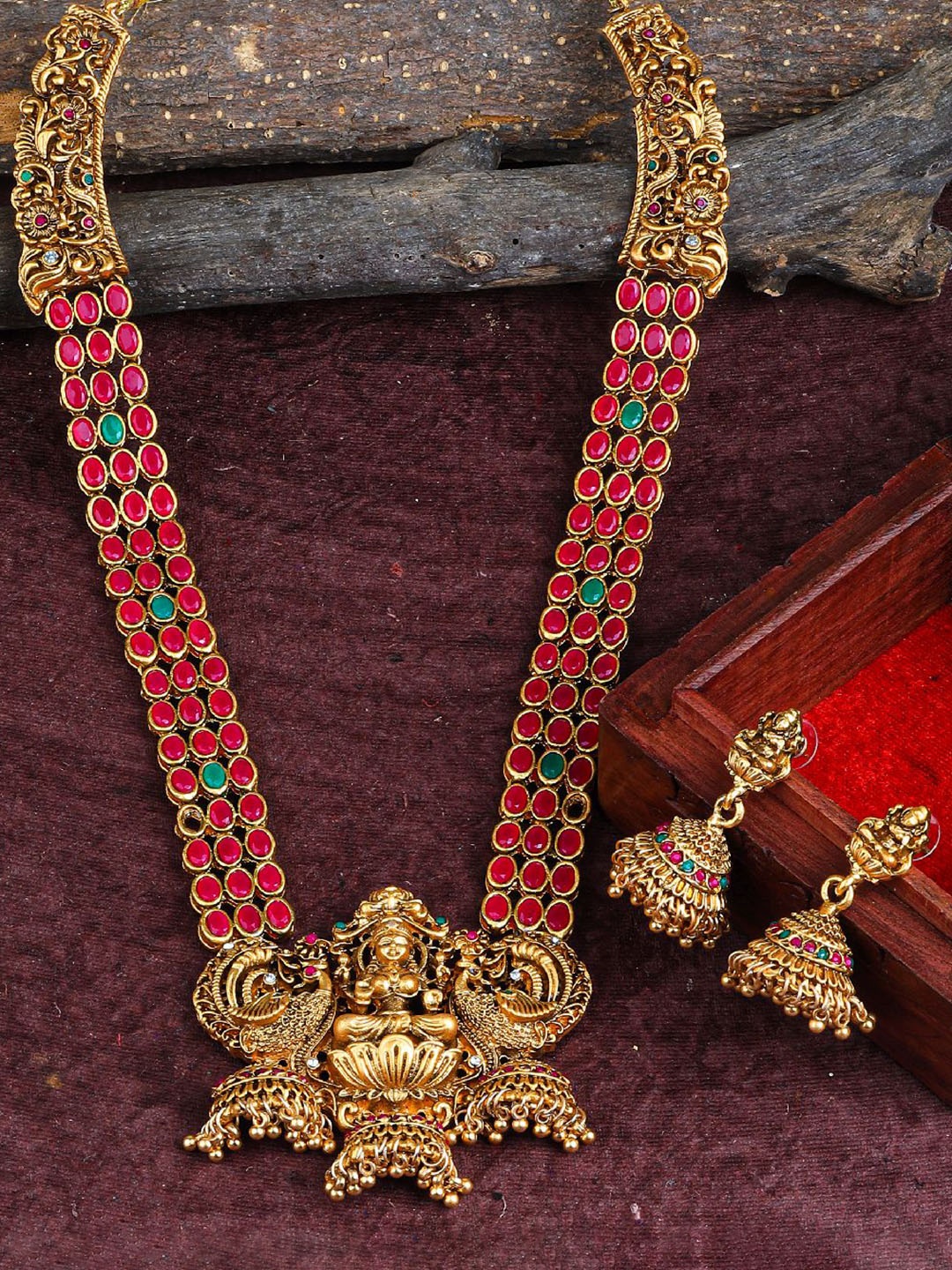 

GRIIHAM Gold-Plated CZ-Studded Jewellery Set