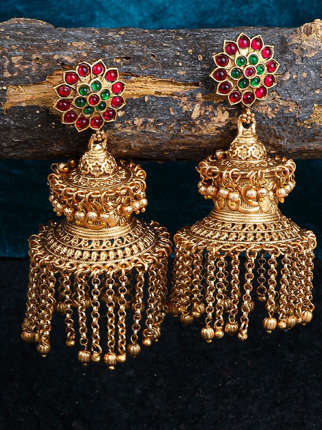 

GRIIHAM Multicoloured Contemporary Jhumkas Earrings, Multi