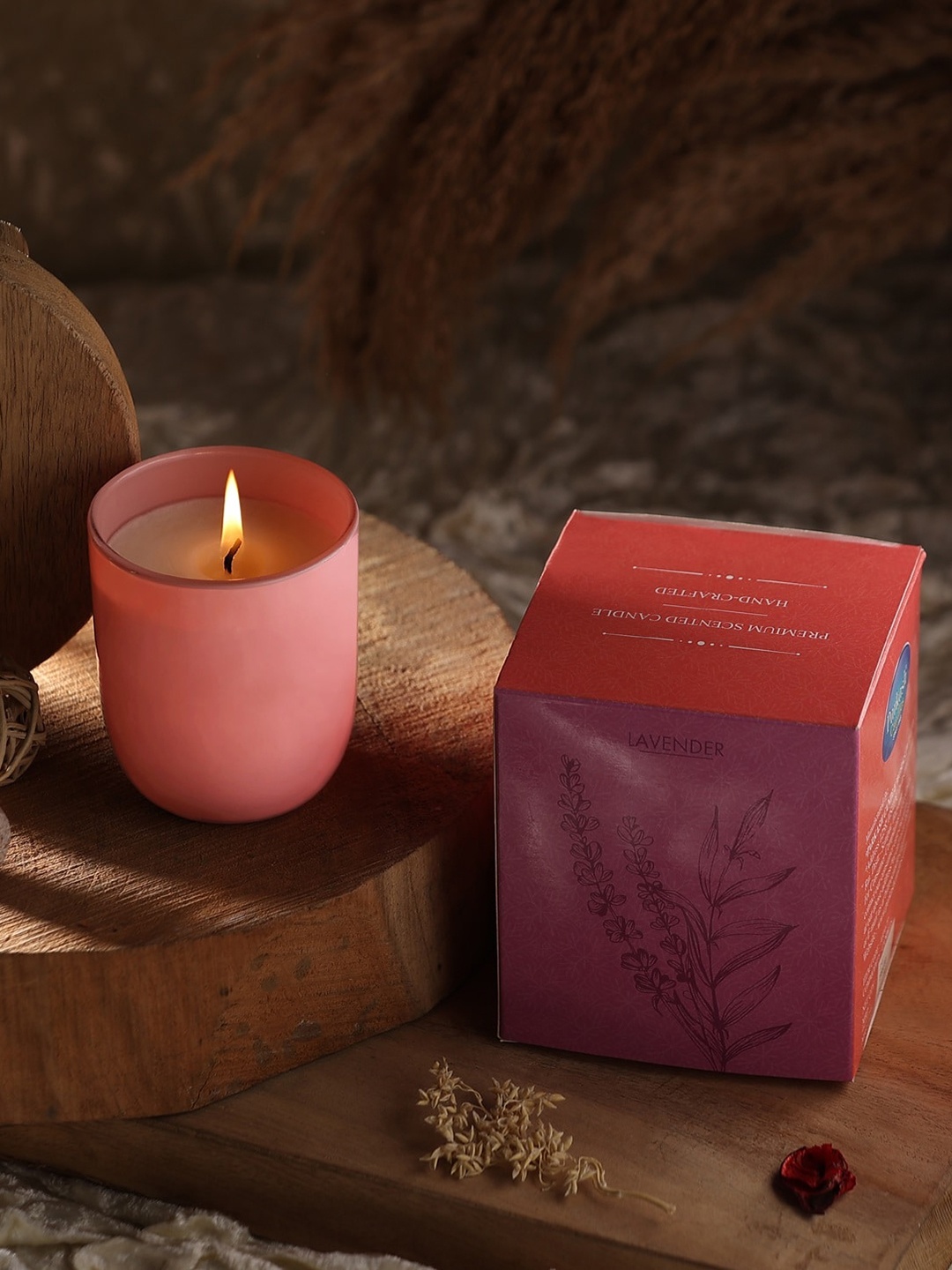 

Parkash Candles Purple Lavender Scented Glass Candle