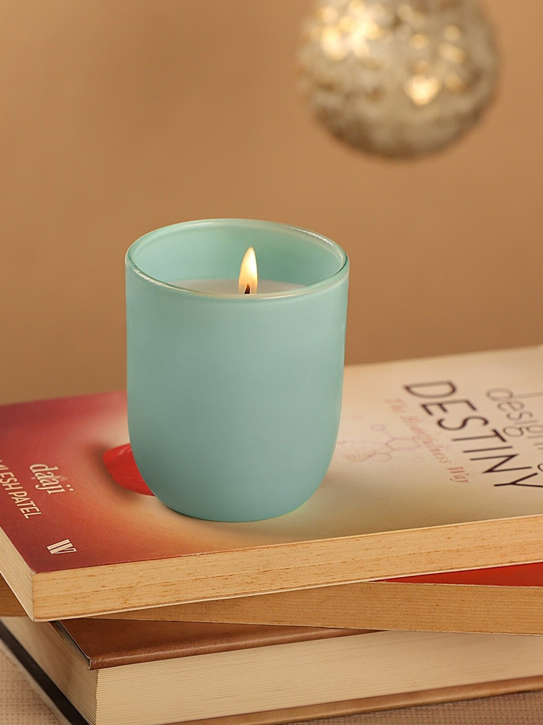 

Parkash Candles Blue Scented Glass Candle