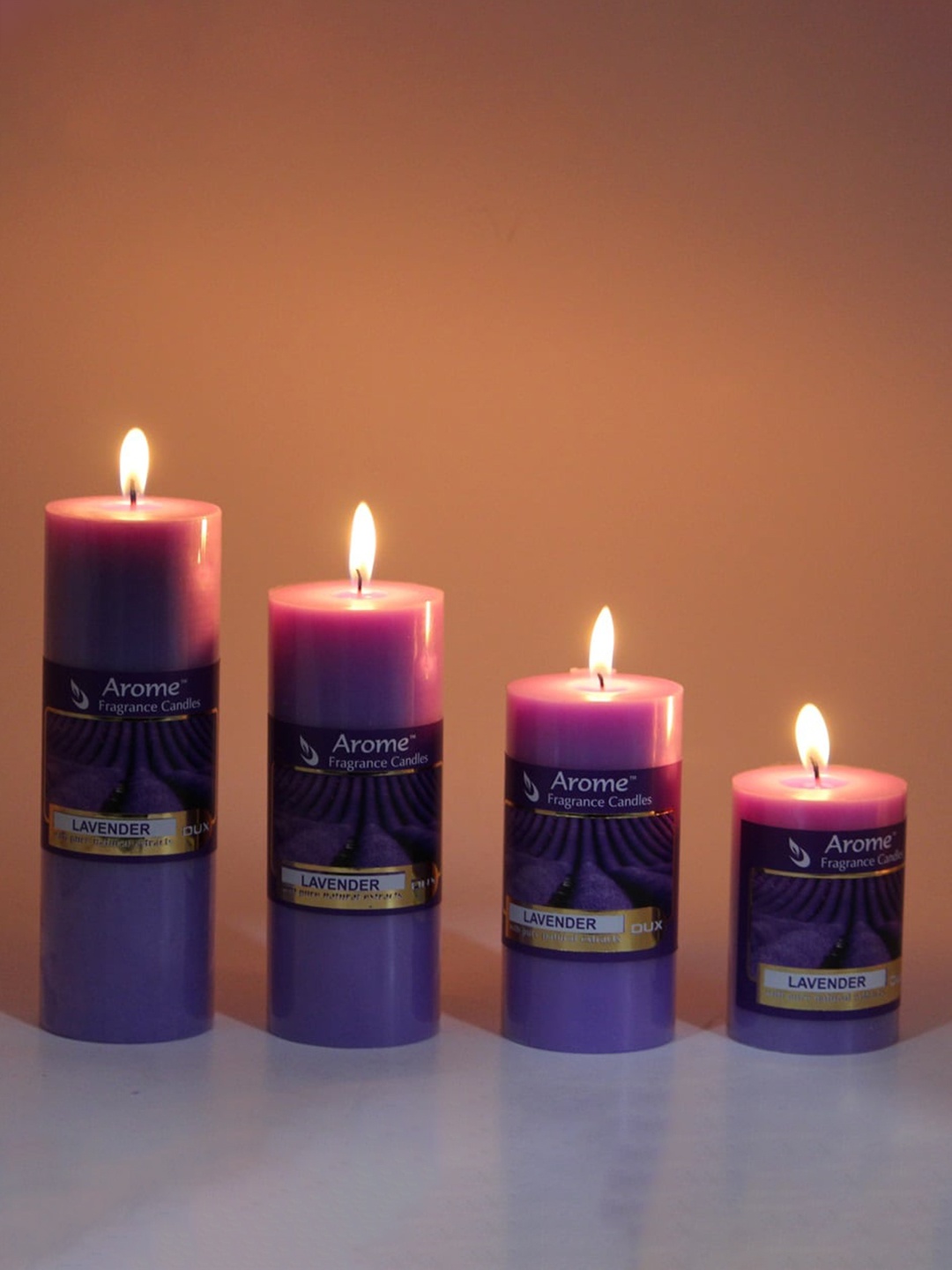 

Parkash Candles Purple Scented Pillar Candles