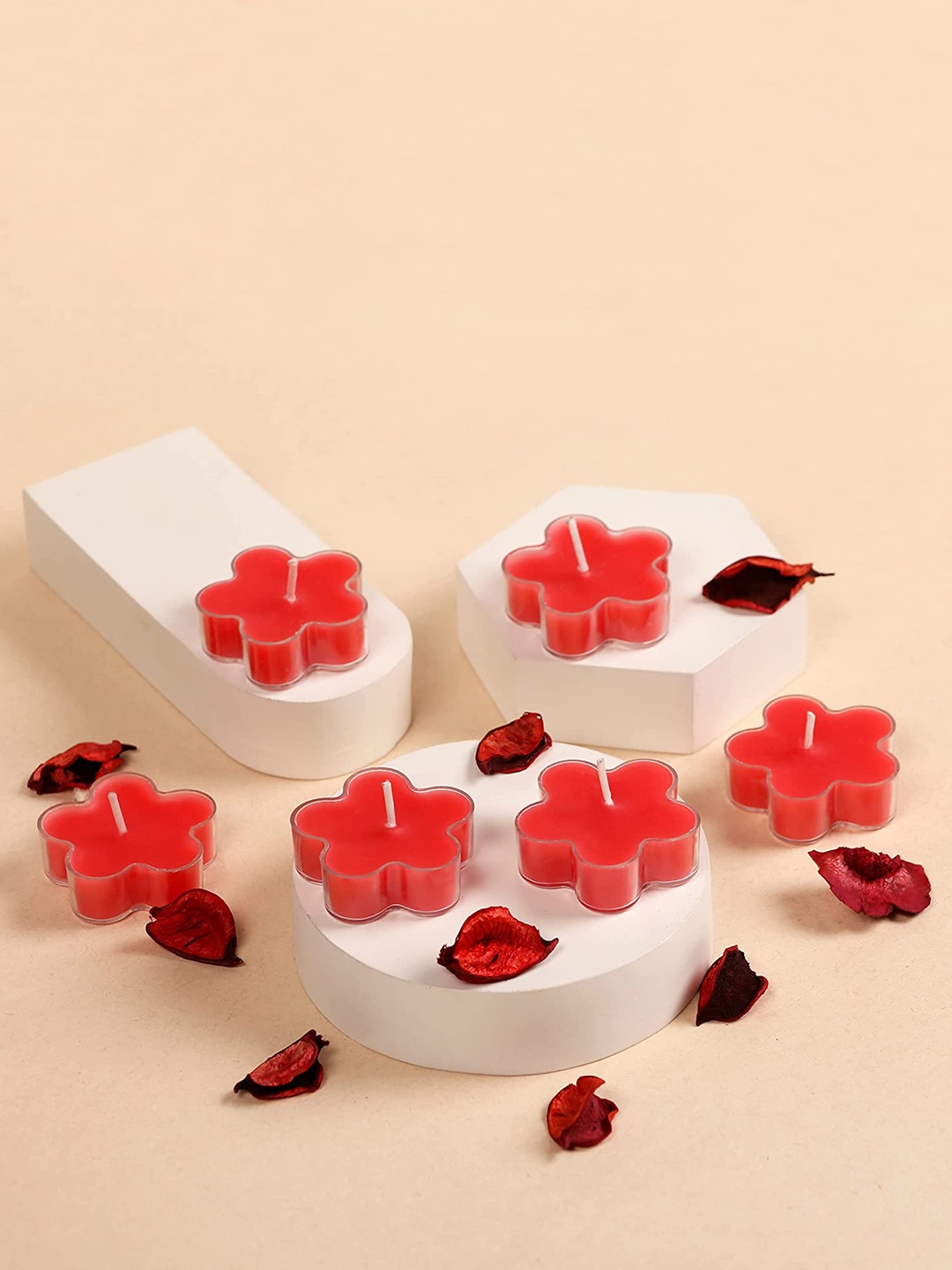 

Parkash Candles Red 6 Pieces Scented Tealight Candles