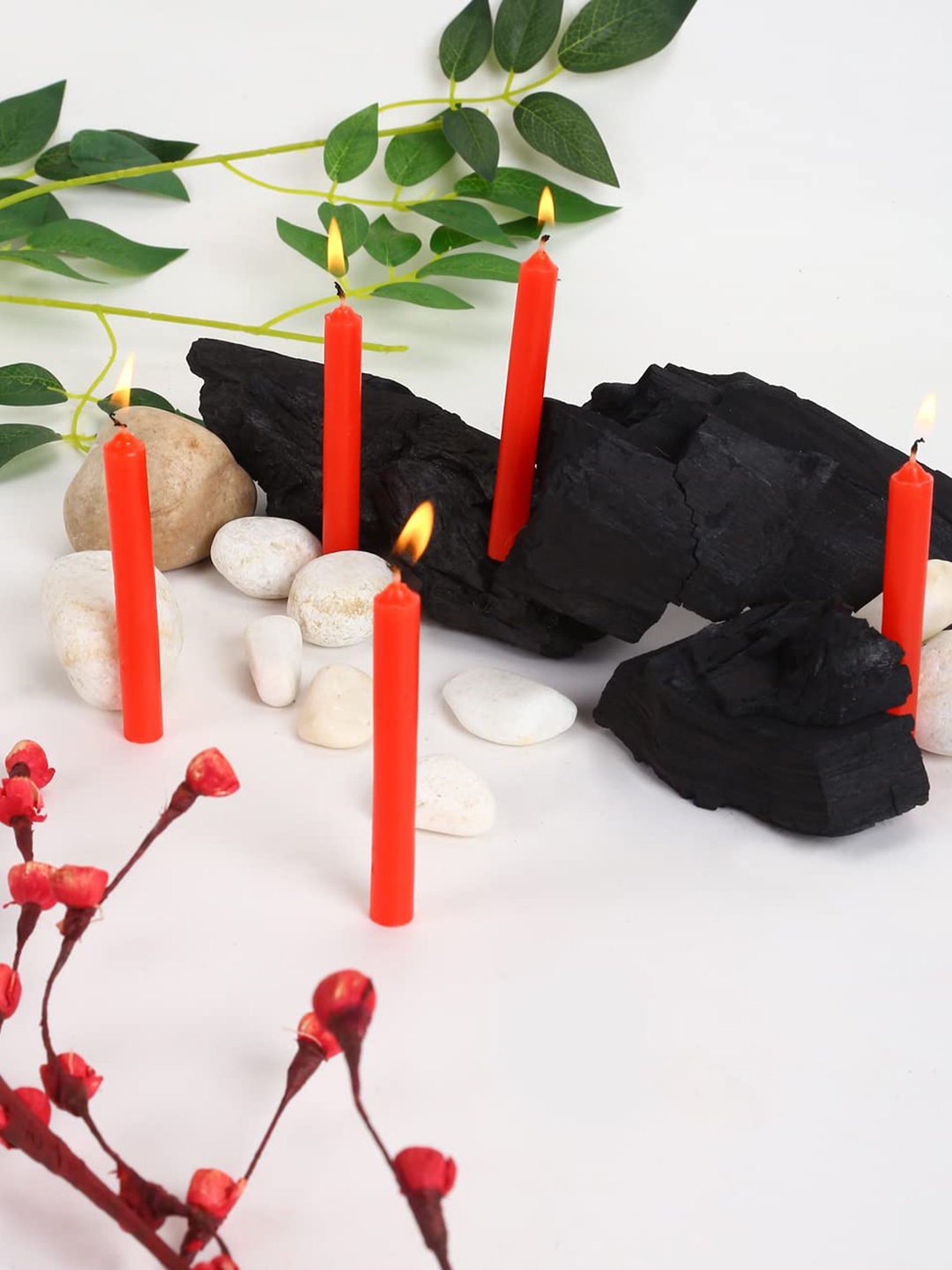 

Parkash Candles 20 Pcs Red & Yellow Chime Pillar Candles