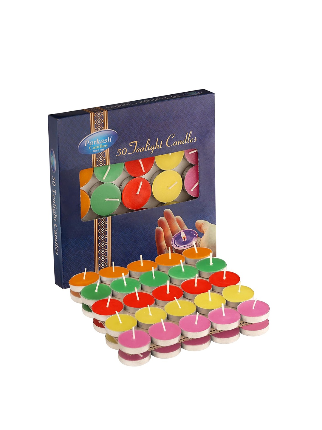 

Parkash Candles Red & Green 50 Pieces Tea Light Candles
