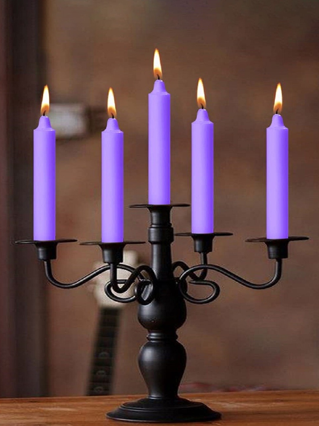 

Parkash Candles 20 Pcs Purple Chime Pillar Candles