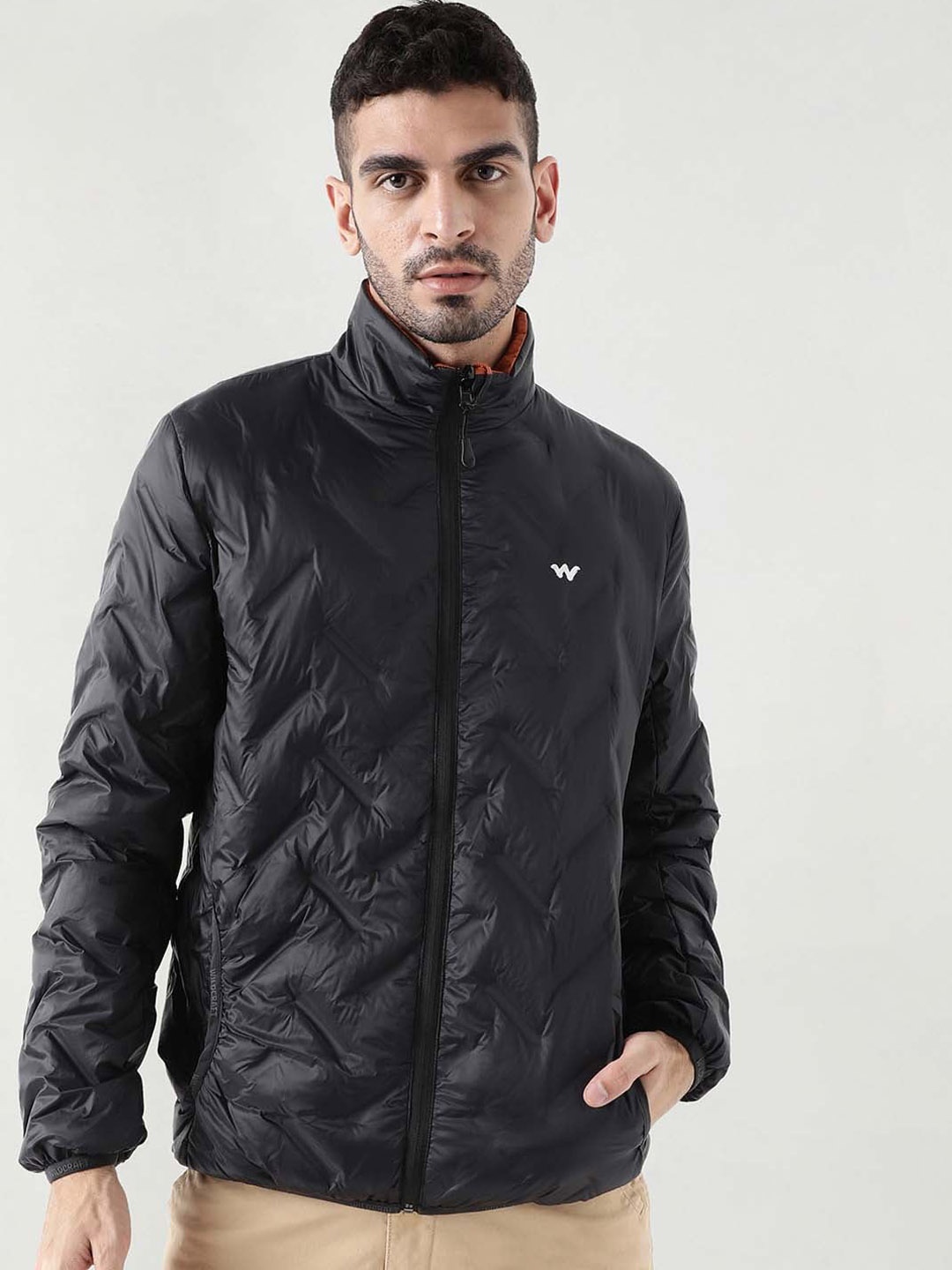 

Wildcraft Men Black Floral Insulator Padded Jacket