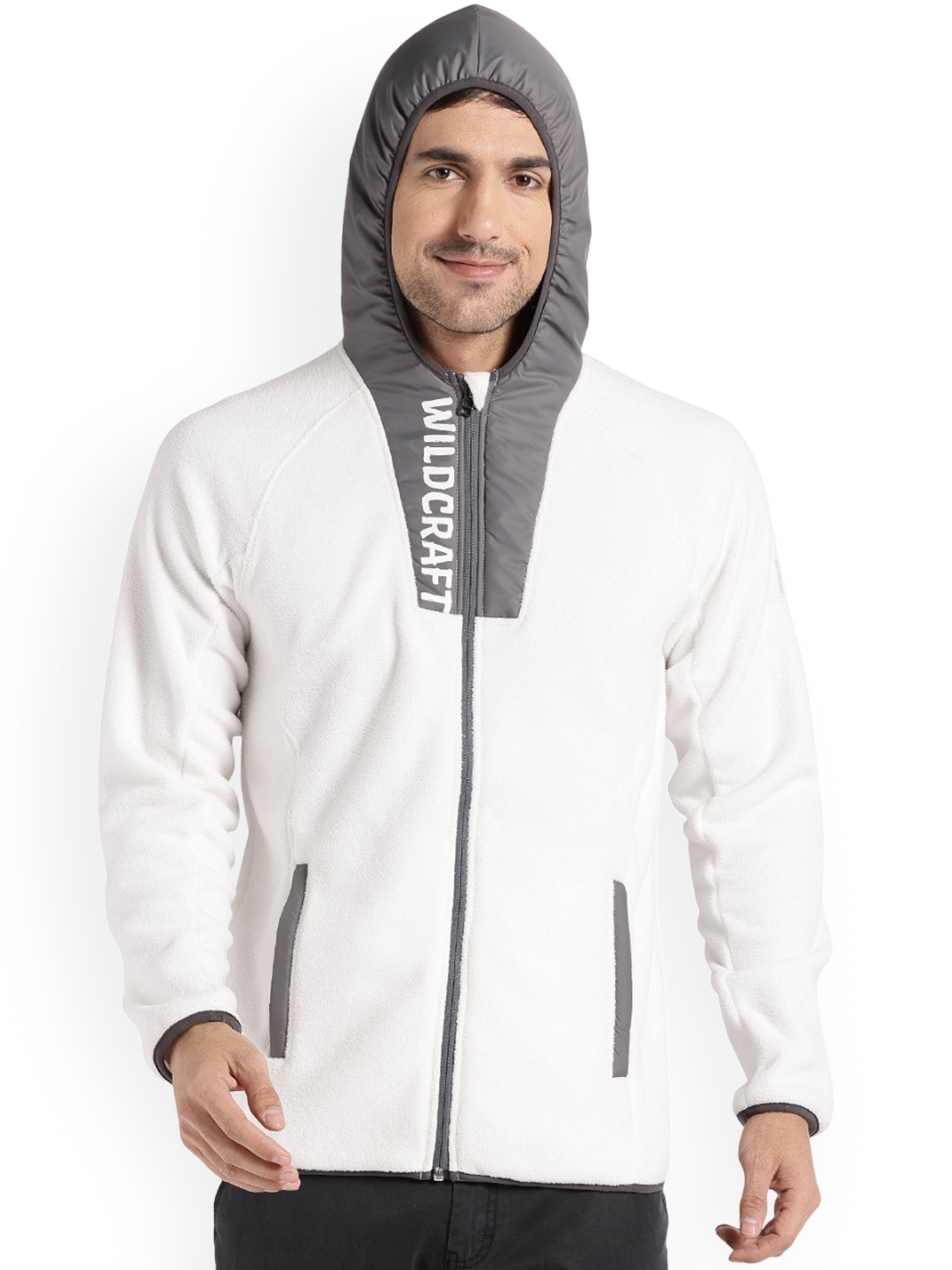

Wildcraft Men Beige Fleece Insulator Sporty Jacket