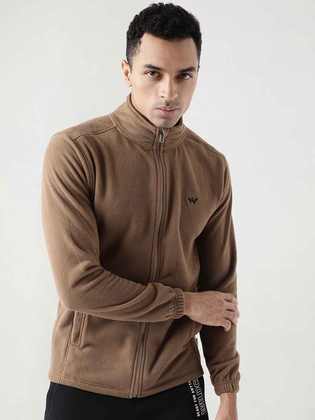 

Wildcraft Men Beige Fleece Insulator Tailored Jacket