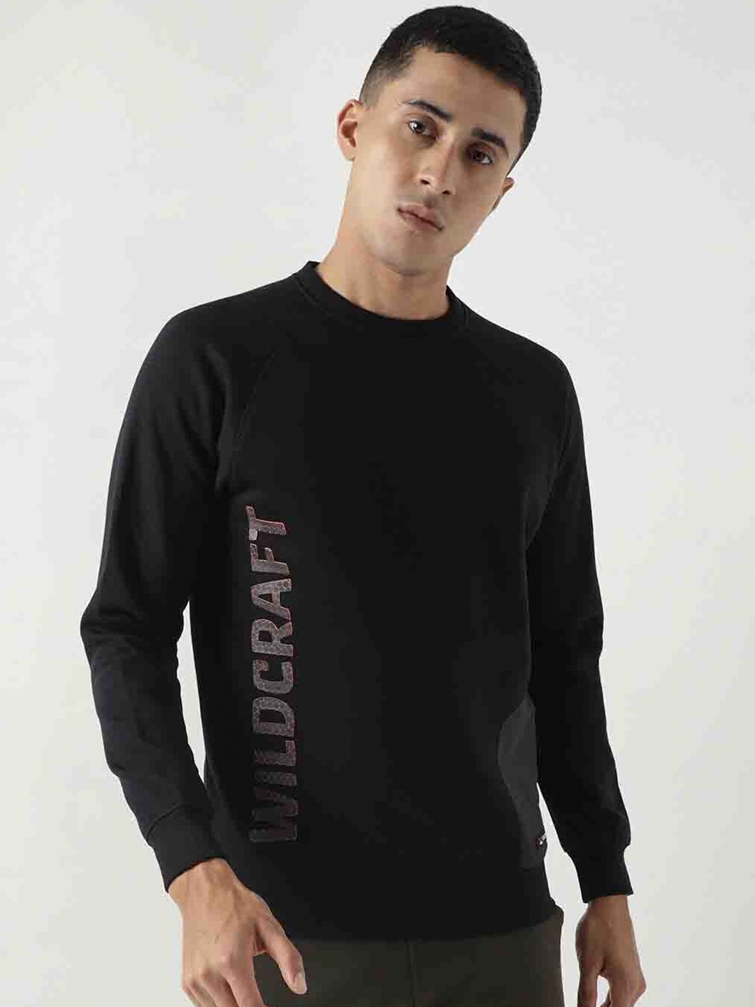 

Wildcraft Men Black Printed Sweatshirt