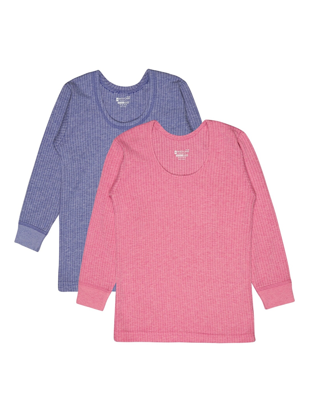 

BODYCARE INSIDER Infants Pack Of 2 Striped Thermal Tops, Blue