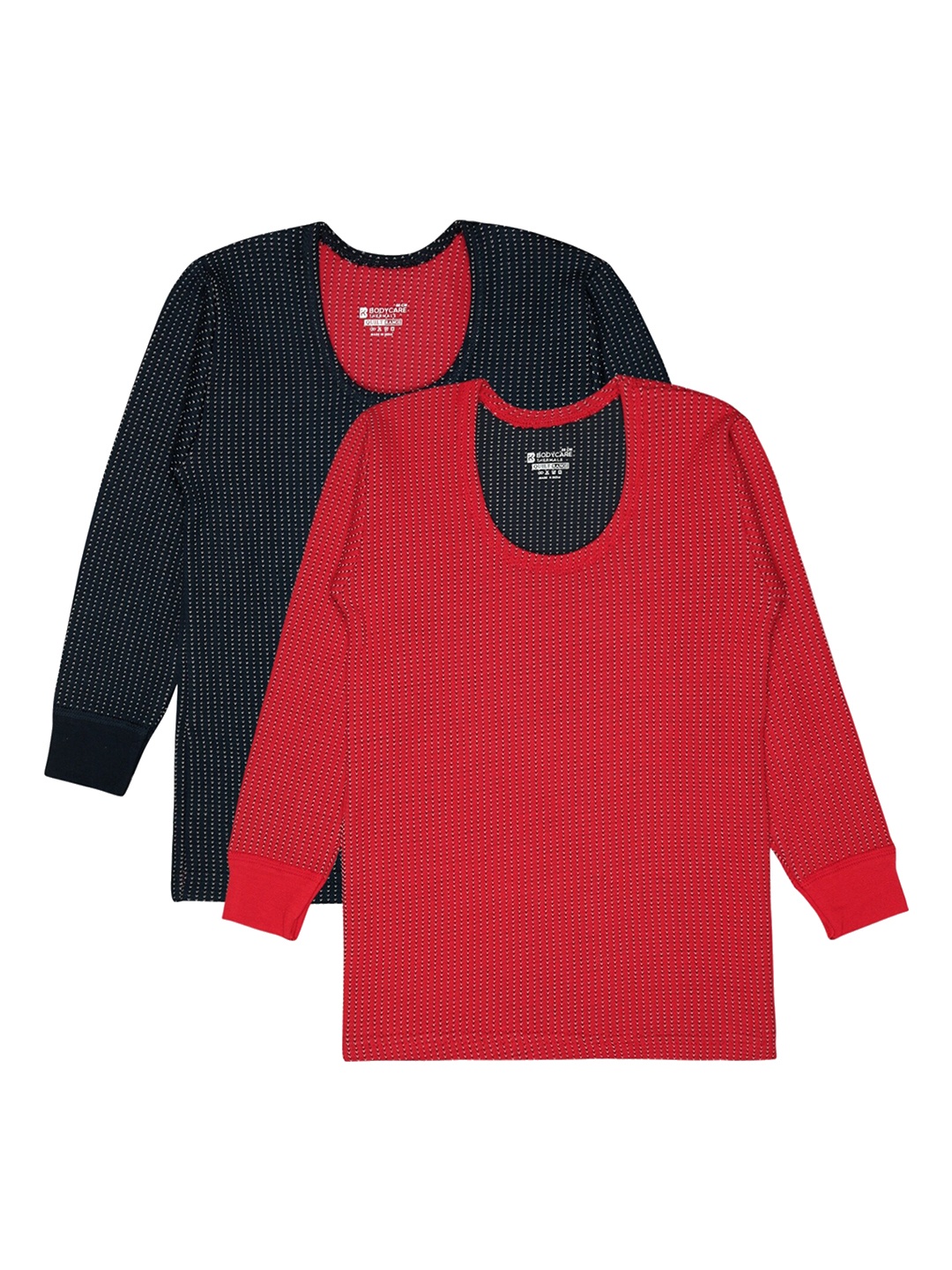 

BODYCARE INSIDER Infant Pack Of 2 Round Neck Full Sleeves Thermal Tops, Red