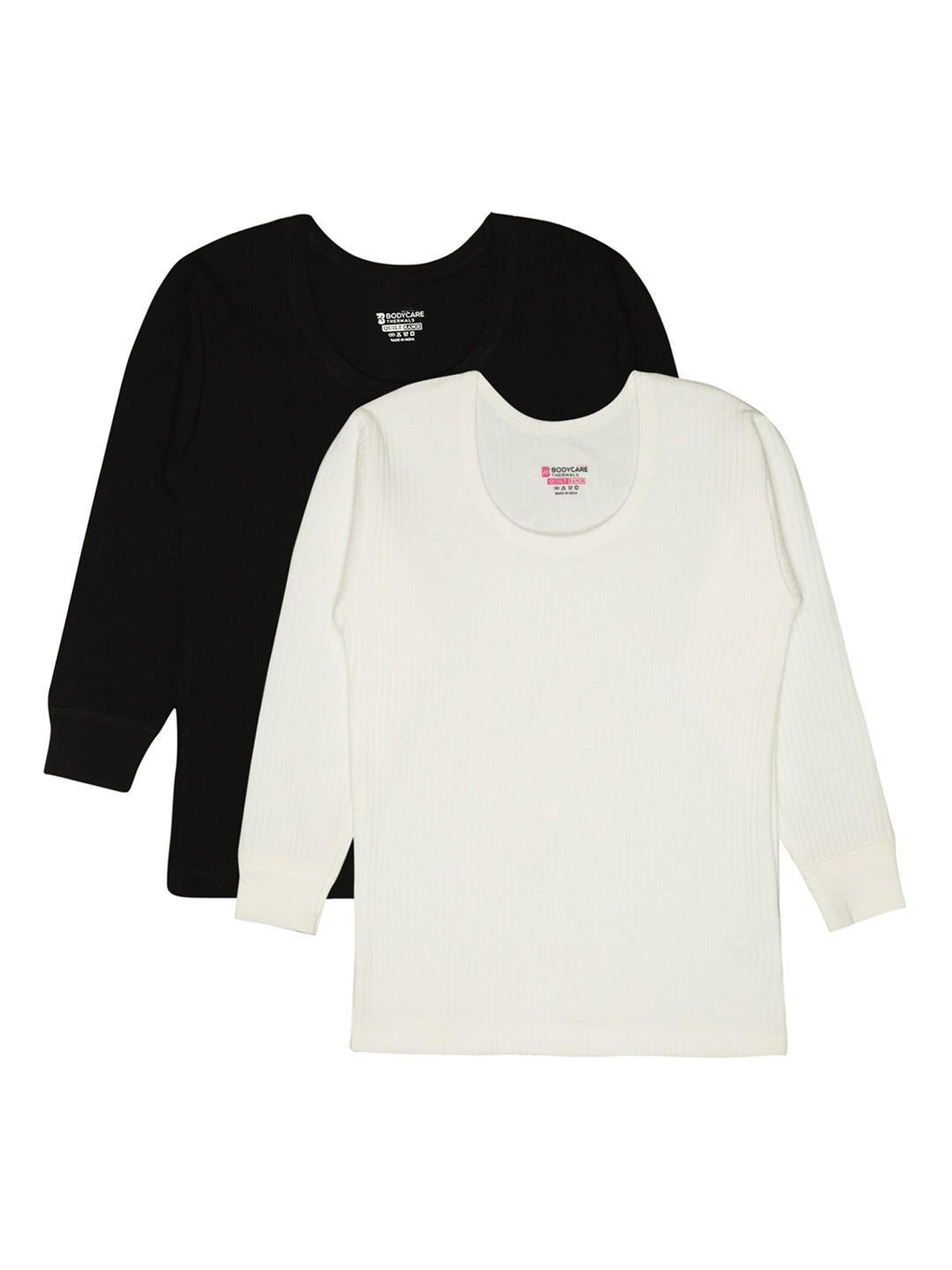 

BODYCARE INSIDER Kids Infant Pack Of 2 Round Neck Full Sleeves Thermal Tops, White