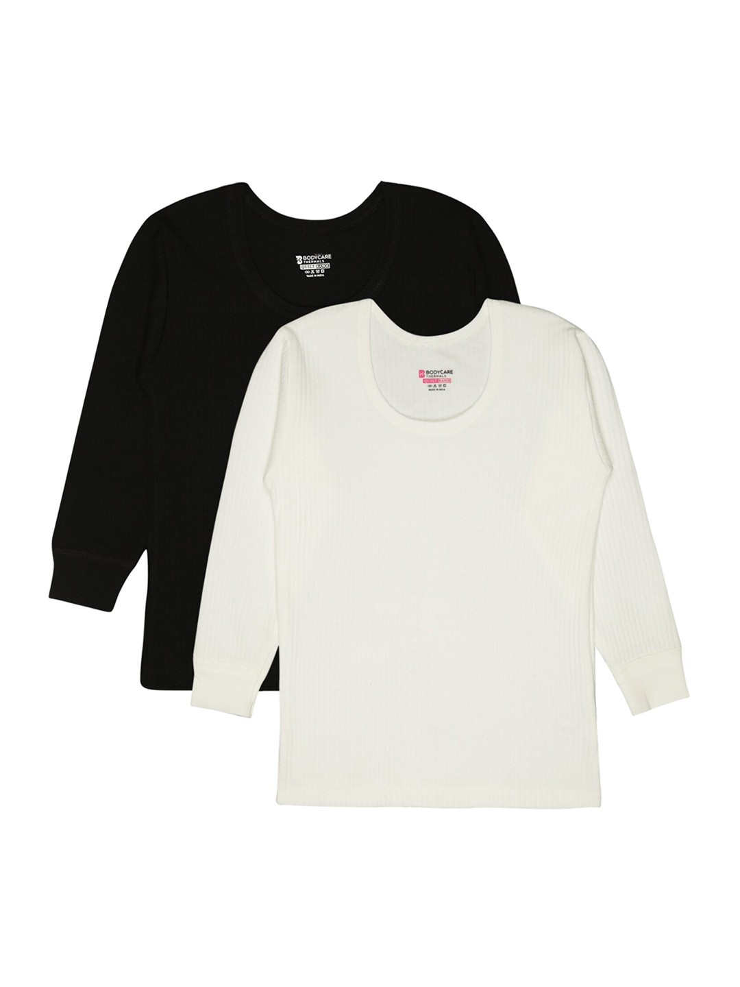 

BODYCARE INSIDER Infants Pack Of 2 Ribbed Thermal Tops, Black