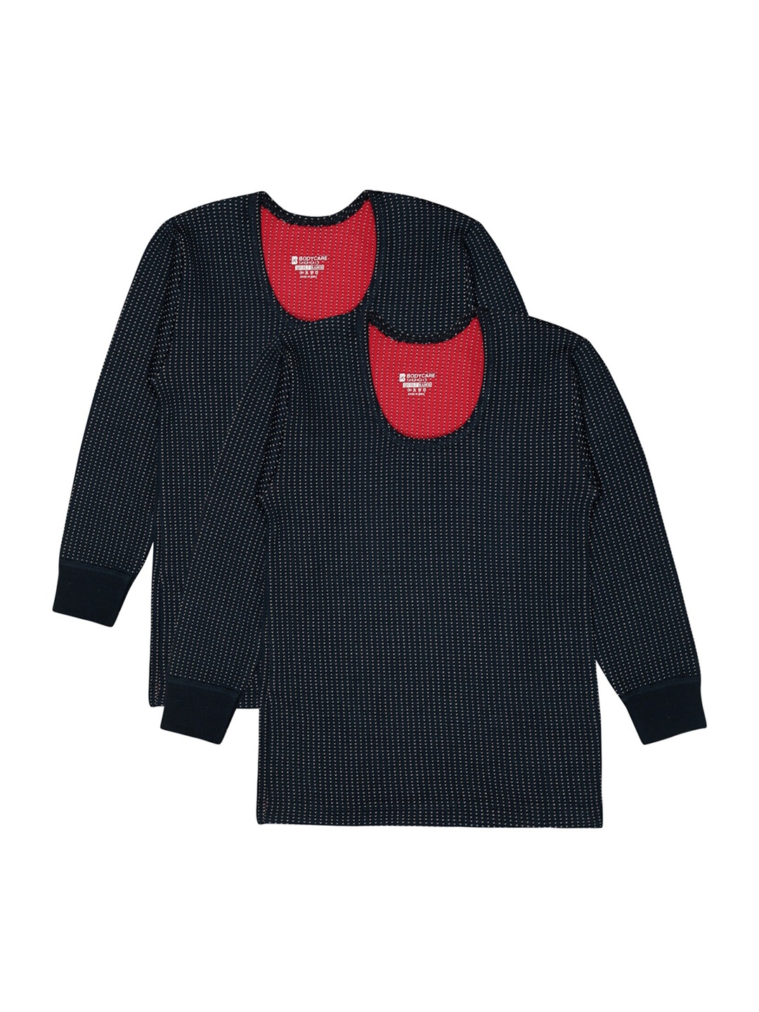 

BODYCARE INSIDER Infant Pack Of 2 Round Neck Full Sleeves Thermal Tops, Navy blue