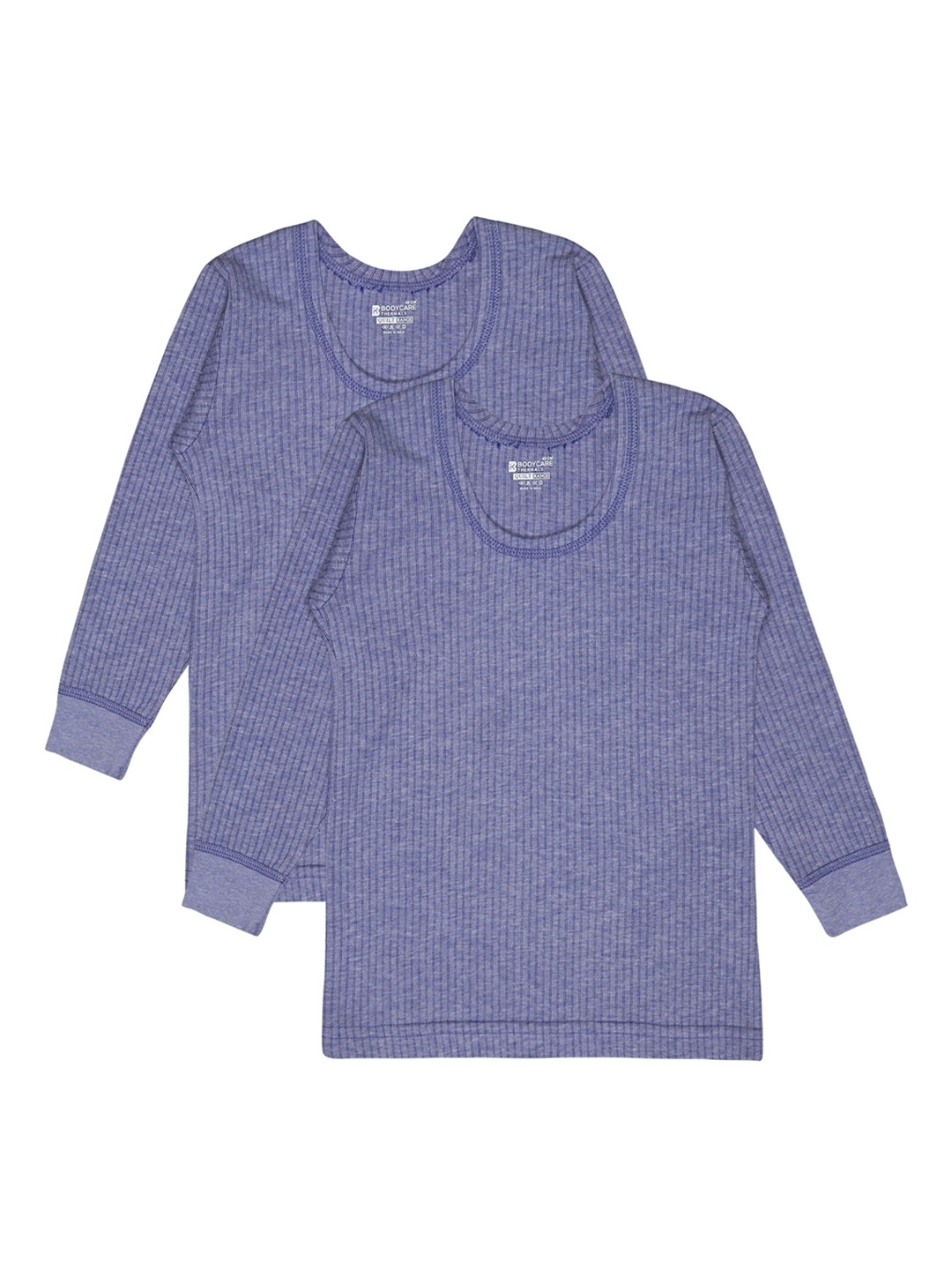 

BODYCARE INSIDER Kids Pack Of 2 Round Neck Thermal Tops, Blue