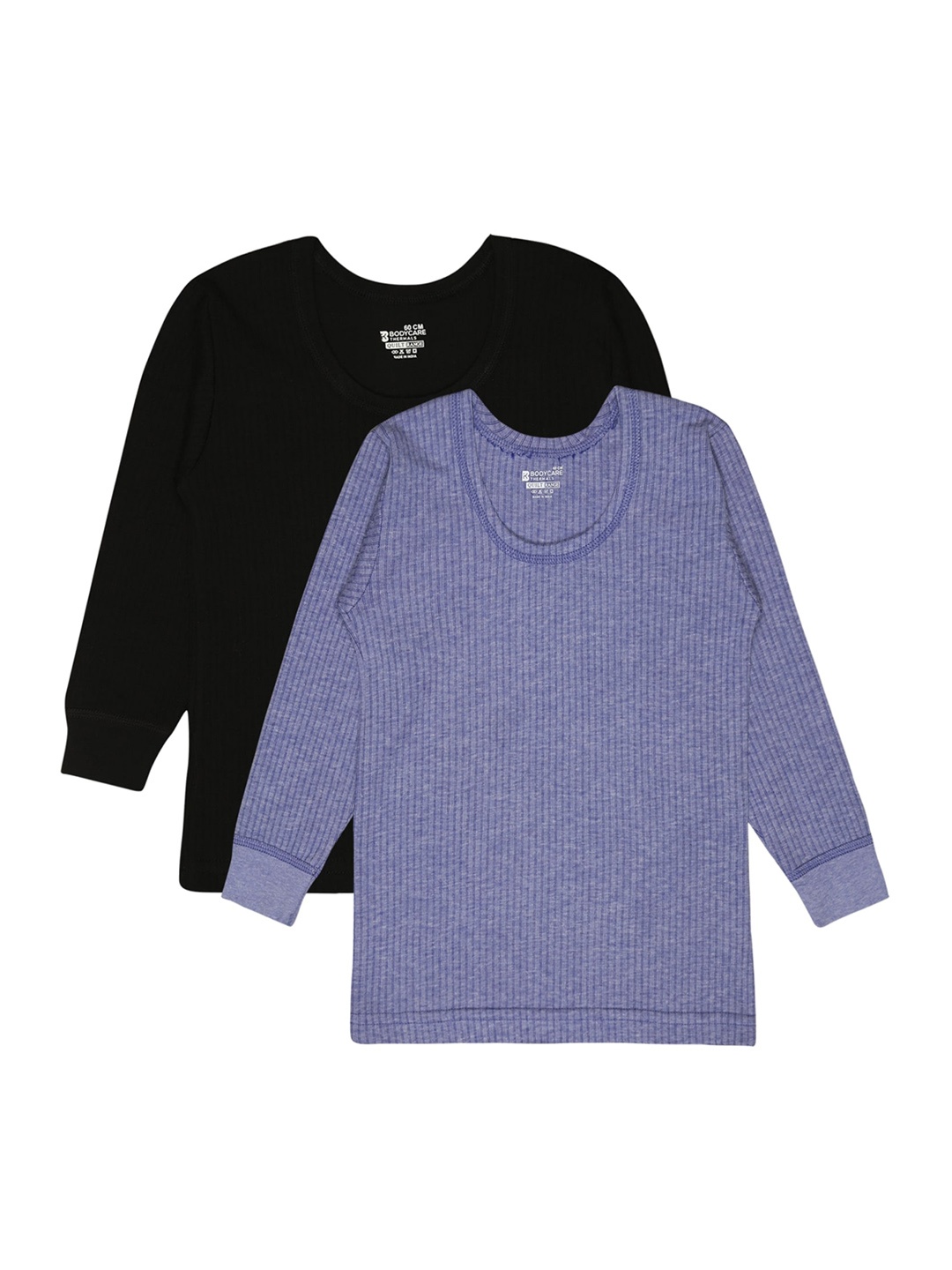

BODYCARE INSIDER Infants Pack Of 2 Round Neck Full Sleeves Thermal Tops, Black