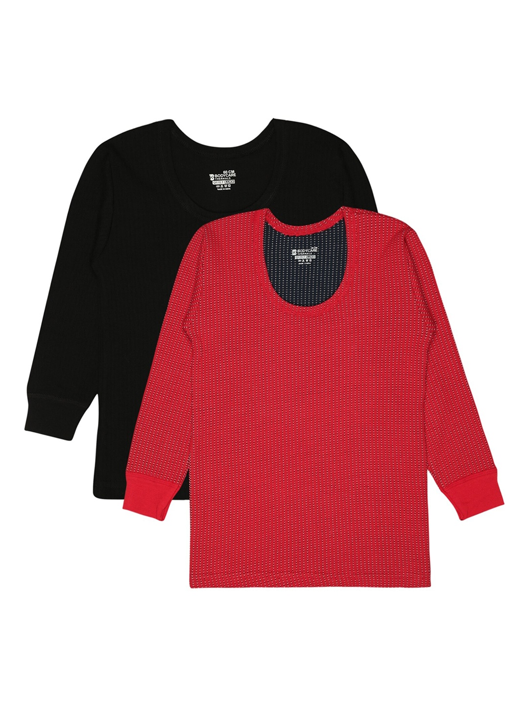 

BODYCARE INSIDER Kids Pack Of 2 Round Neck Full Sleeves Thermal Tops, Red
