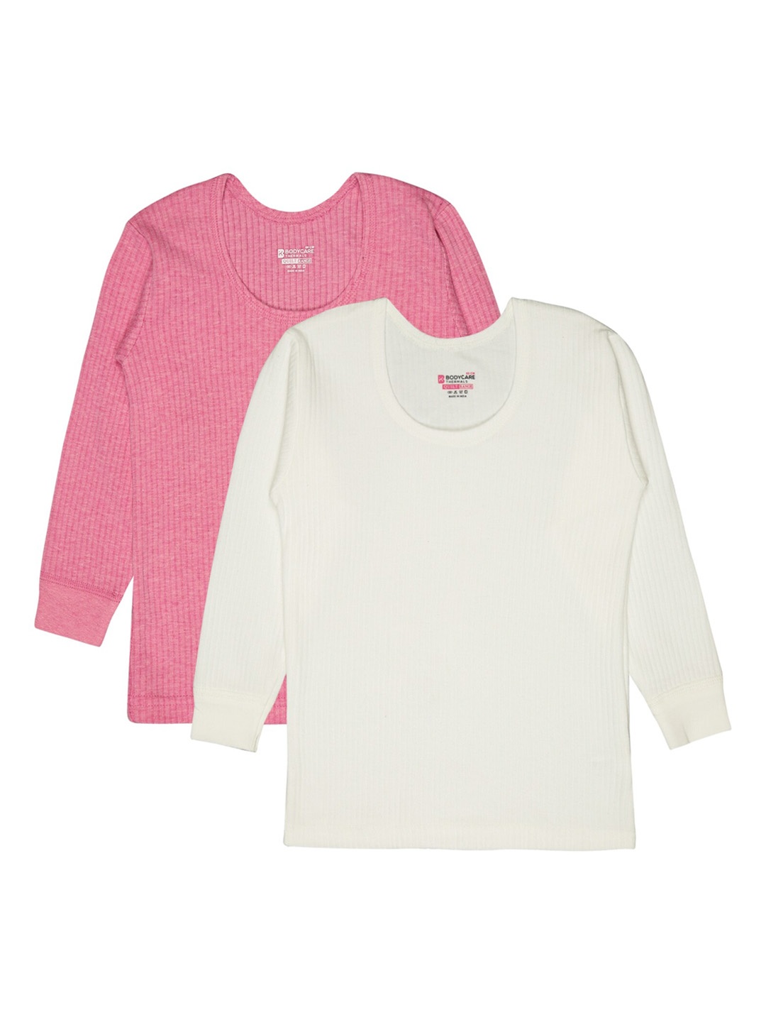 

BODYCARE INSIDER Kids Pack Of 2 Round Neck Full Sleeves Thermal Tops, White