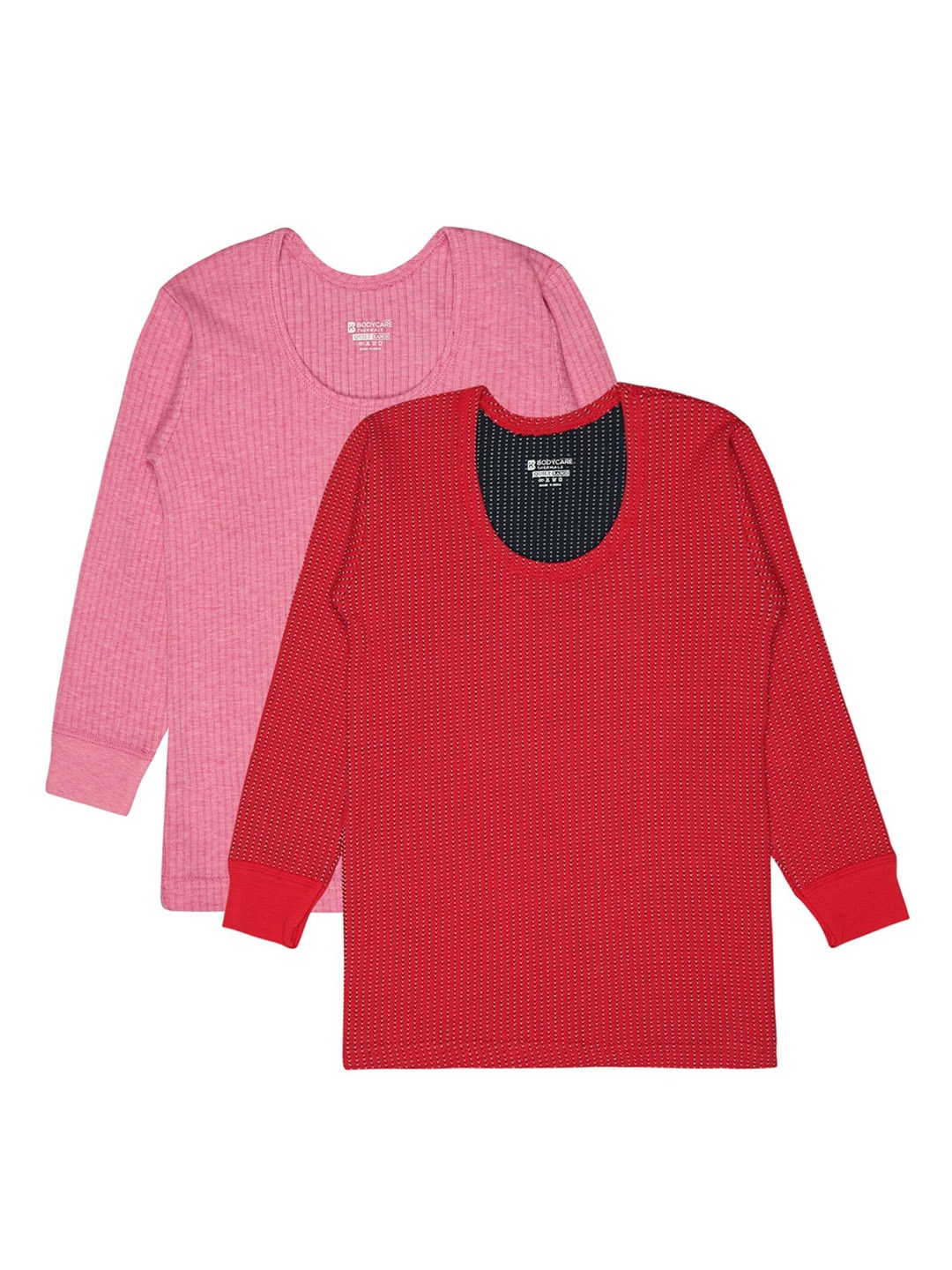 

BODYCARE INSIDER Infant Pack Of 2 Striped Thermal Tops, Red