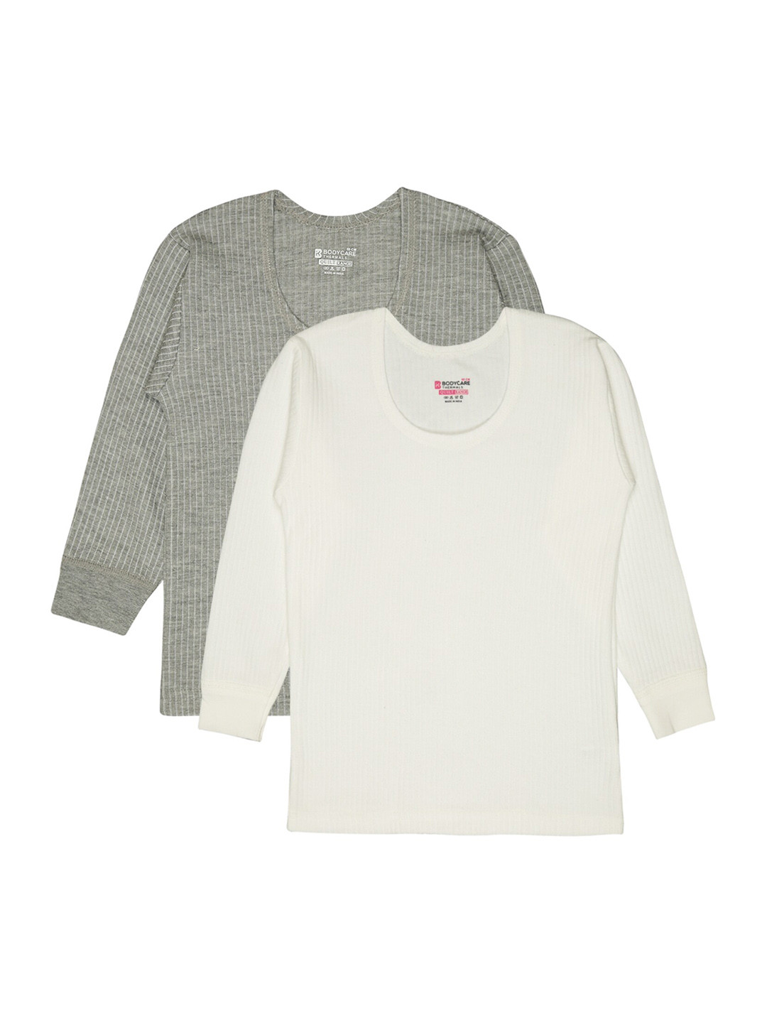 

BODYCARE INSIDER Infant Pack Of 2 Striped Thermal Tops, White