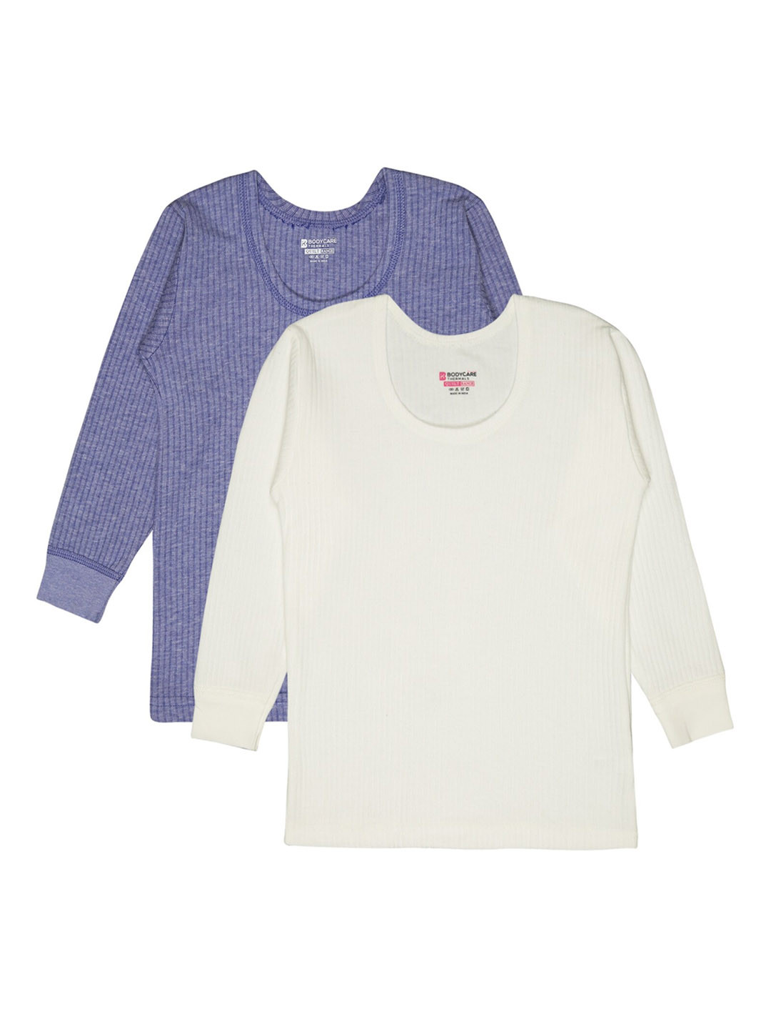 

BODYCARE INSIDER Kids Pack Of 2 Round Neck Thermal Tops, Blue
