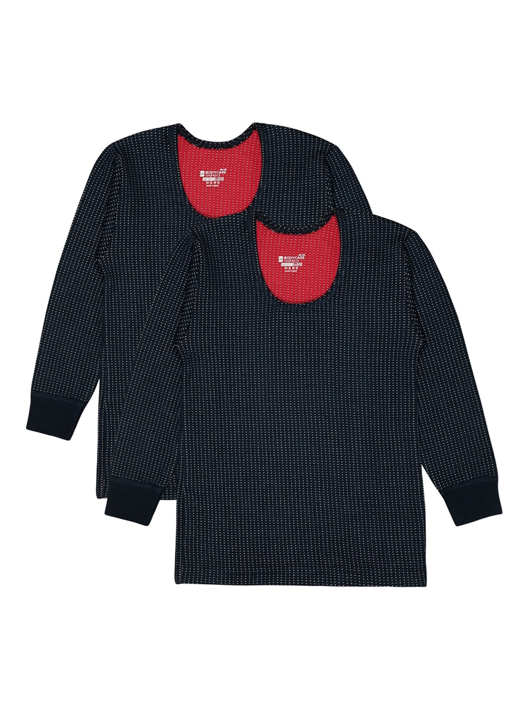 

BODYCARE INSIDER Kids Pack Of 2 Round Neck Full Sleeves Thermal Tops, Navy blue
