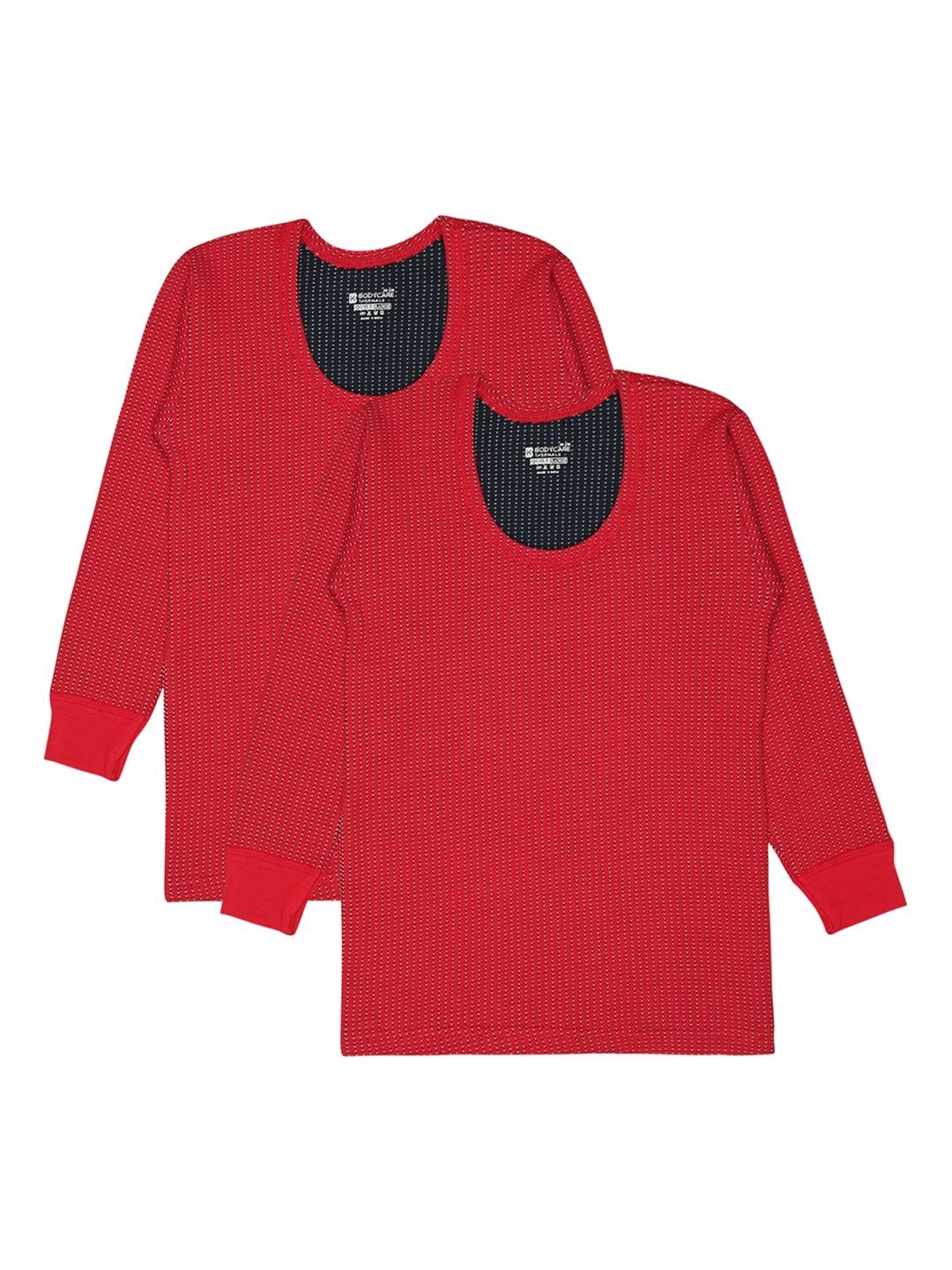 

BODYCARE INSIDER Infants Pack Of 2 Round Neck Full Sleeves Thermal Tops, Red