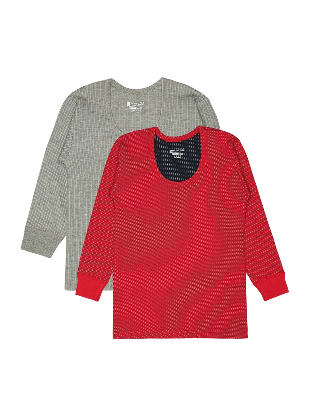 

BODYCARE INSIDER Infant Pack Of 2 Round Neck Full Sleeves Thermal Tops, Red