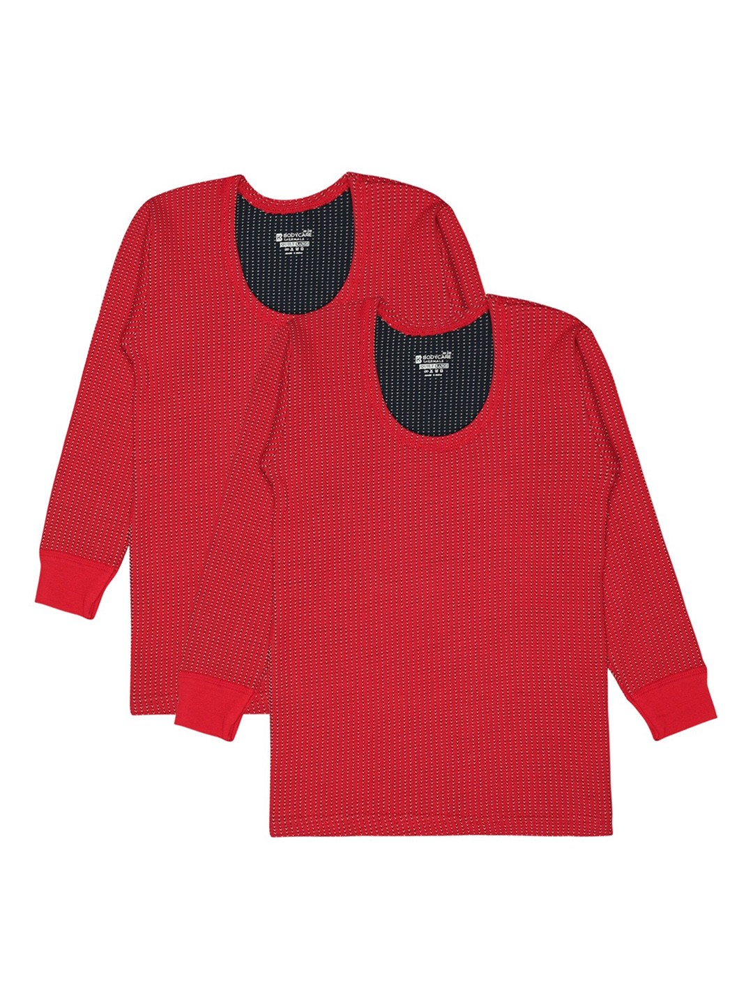 

BODYCARE INSIDER Kids Pack Of 2 Round Neck Thermal Tops, Red