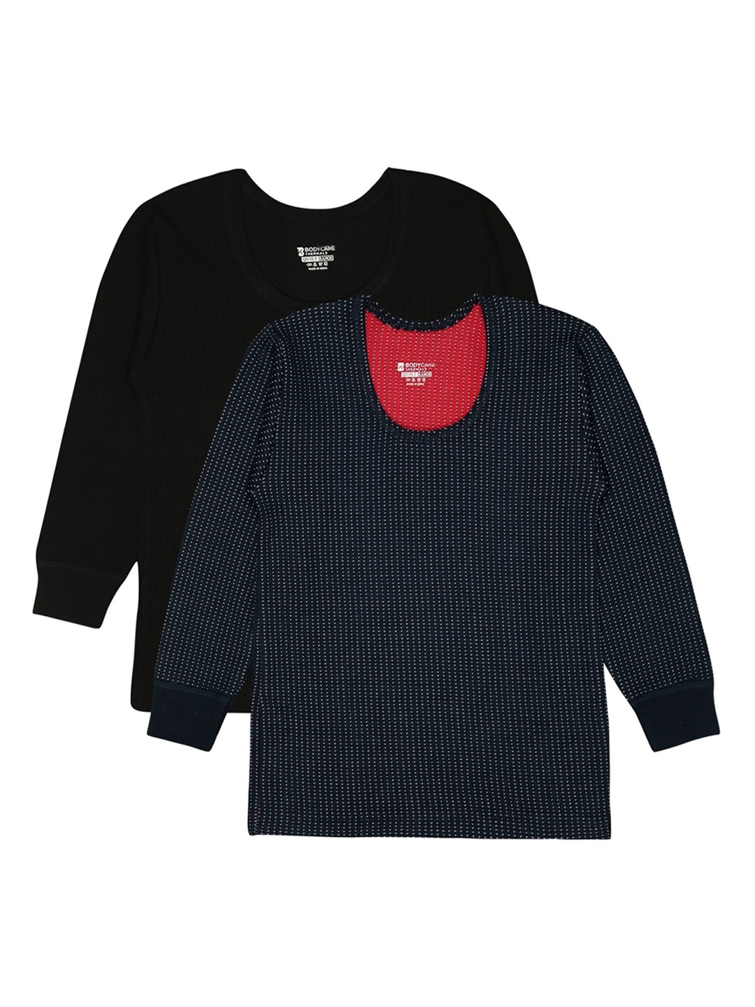 

BODYCARE INSIDER Infants Pack Of 2 Round Neck Full Sleeves Thermal Tops, Black
