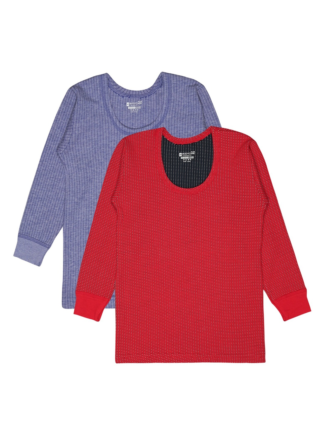 

BODYCARE INSIDER Kids Pack Of 2 Ribbed Thermal Tops, Red