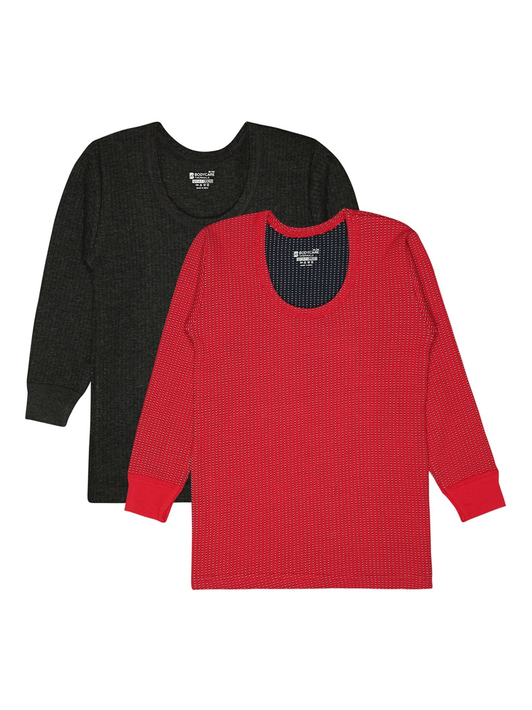 

BODYCARE INSIDER Kids Pack Of 2 Ribbed Thermal Tops, Red